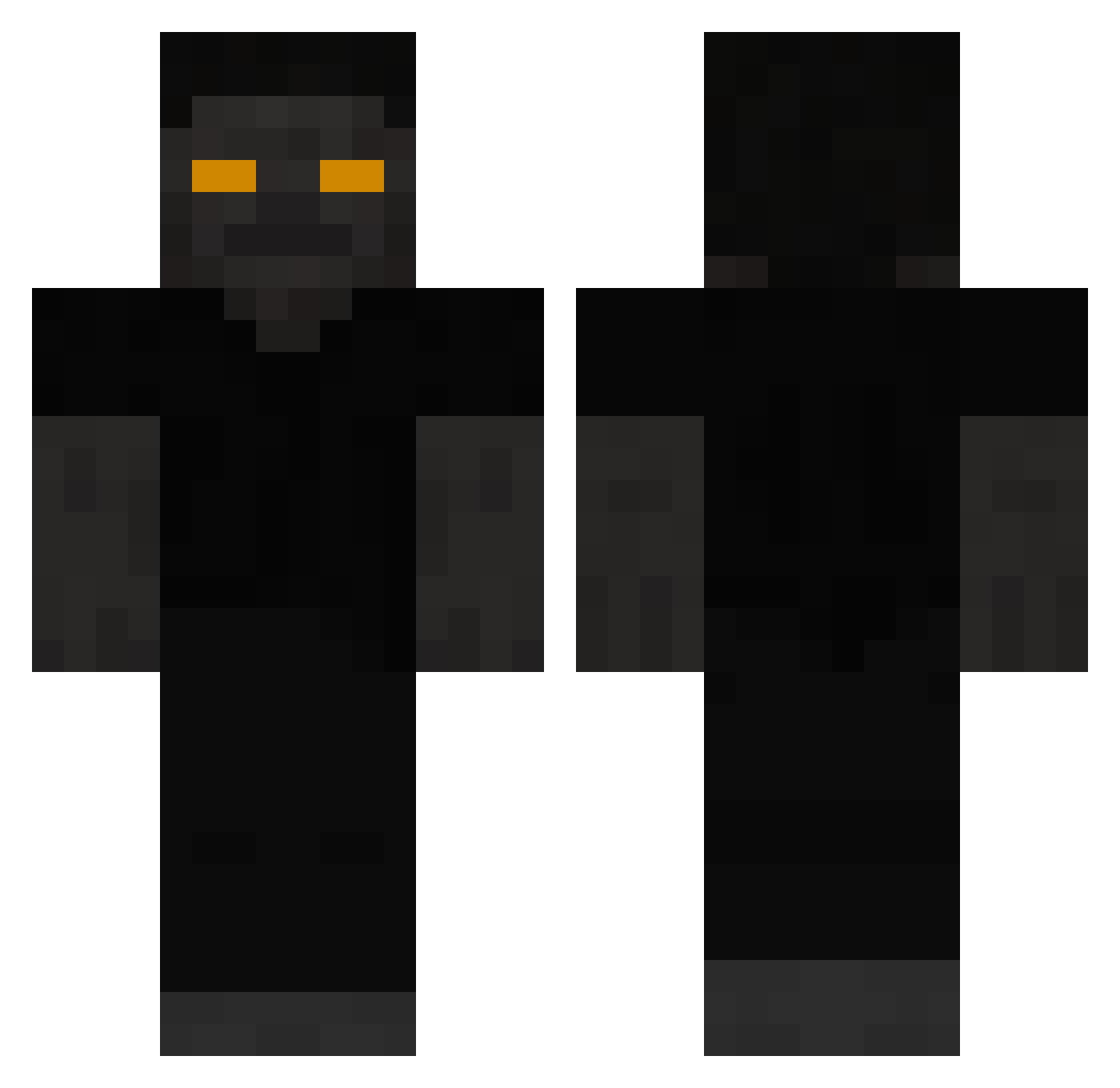 EarthboundBirds Minecraft skin, front and back view