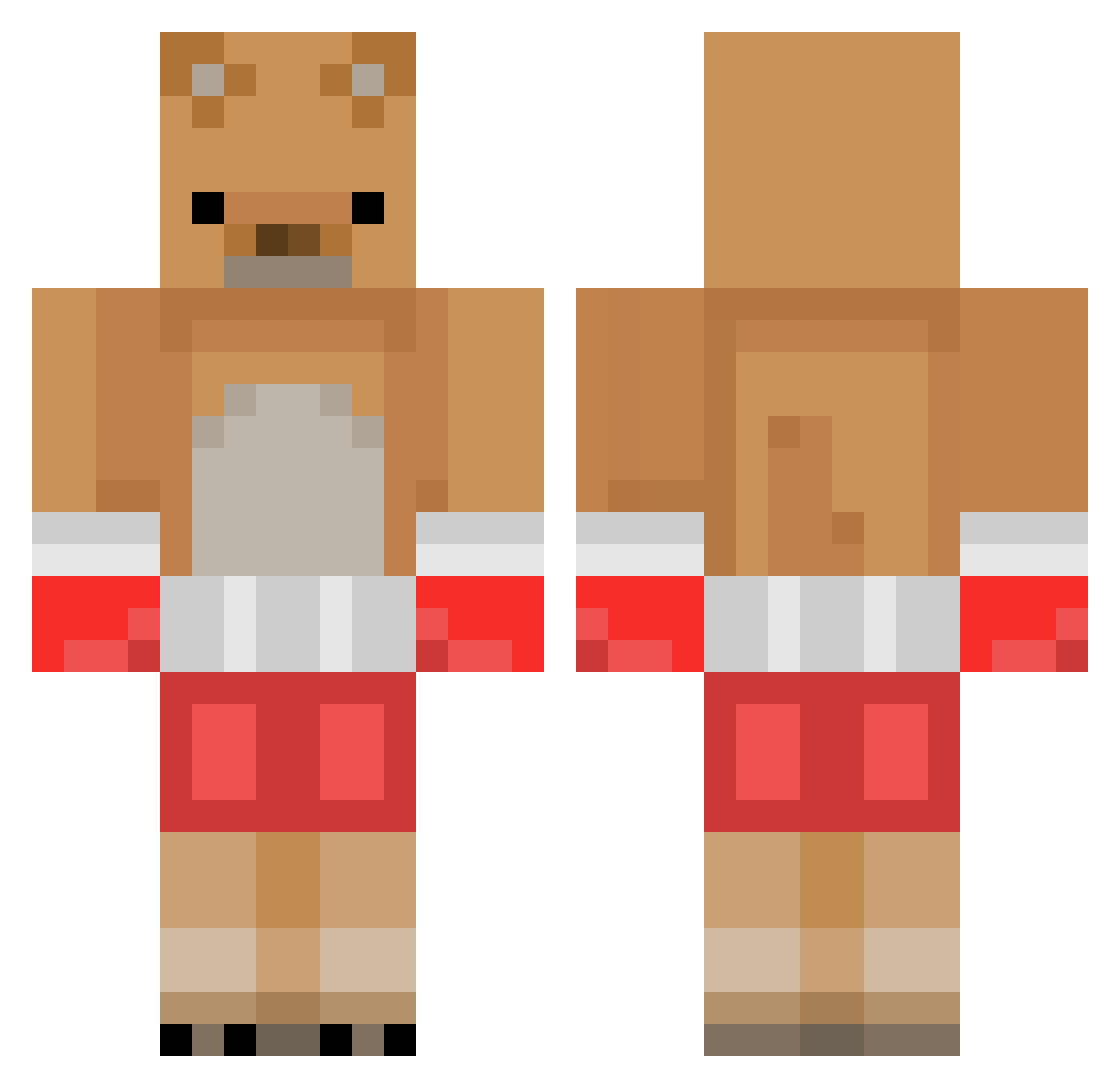 light8ulb Minecraft skin, front and back view