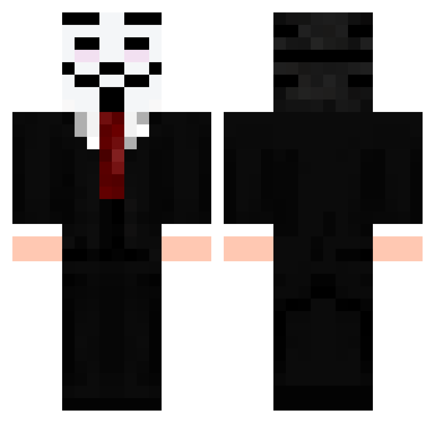 SuperiorSkylord Minecraft skin, front and back view