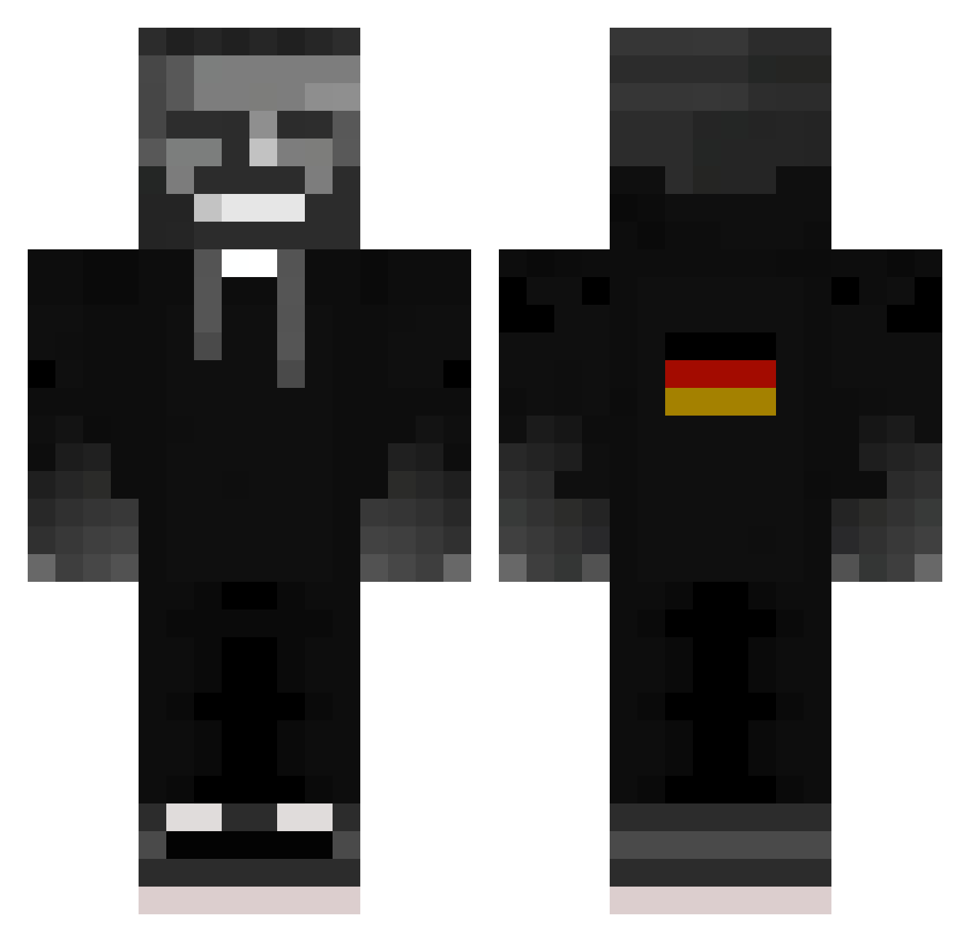 xXMadCatXx Minecraft skin, front and back view