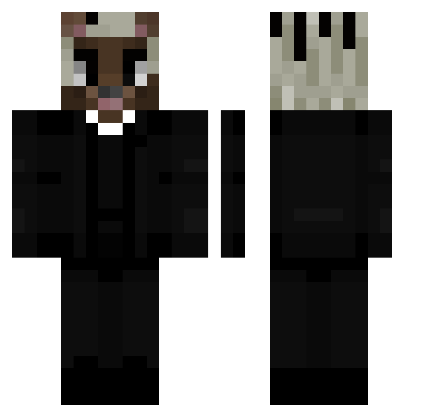 Karoxikowy Minecraft skin, front and back view