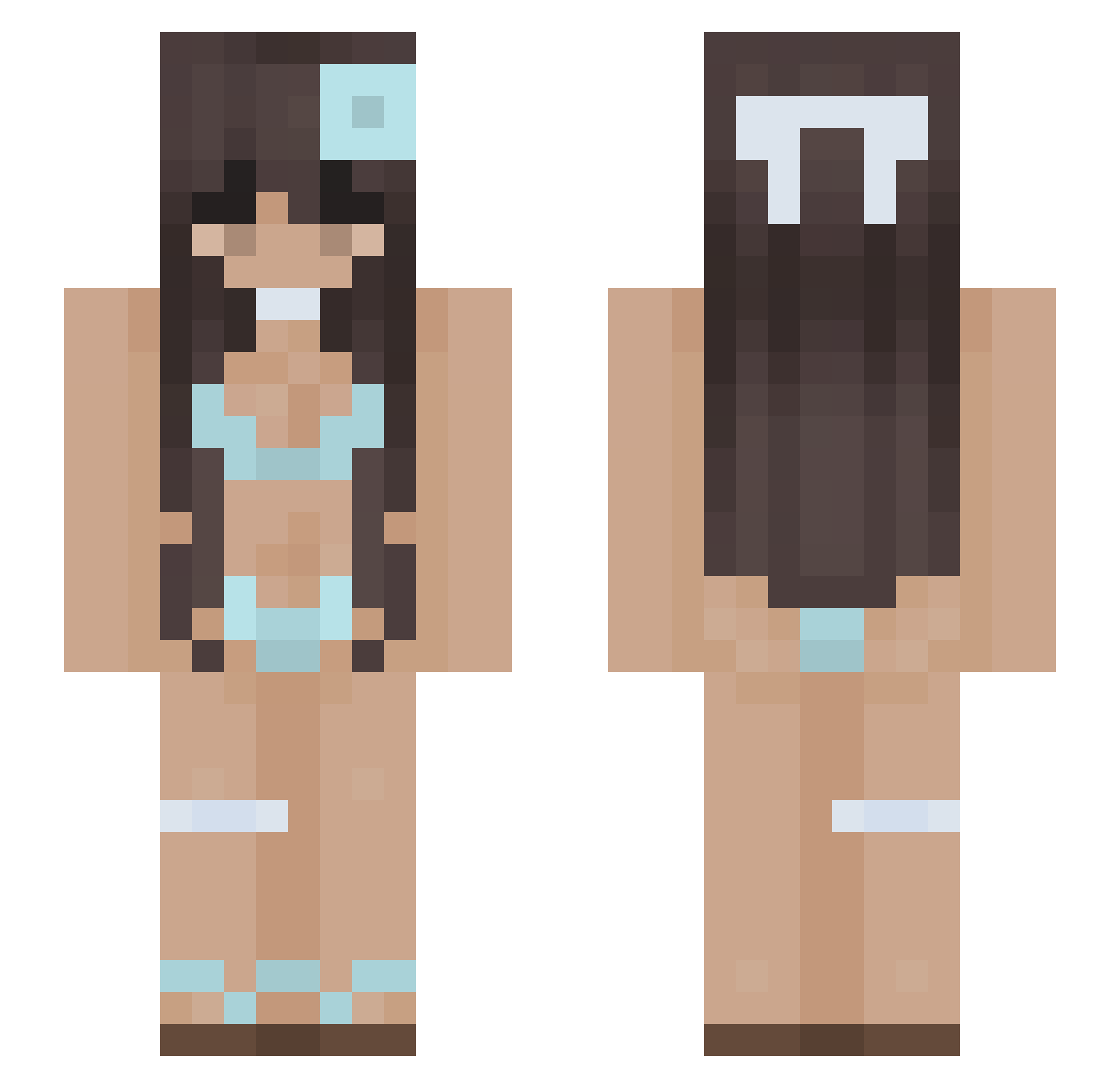 AutumnsCute Minecraft skin, front and back view