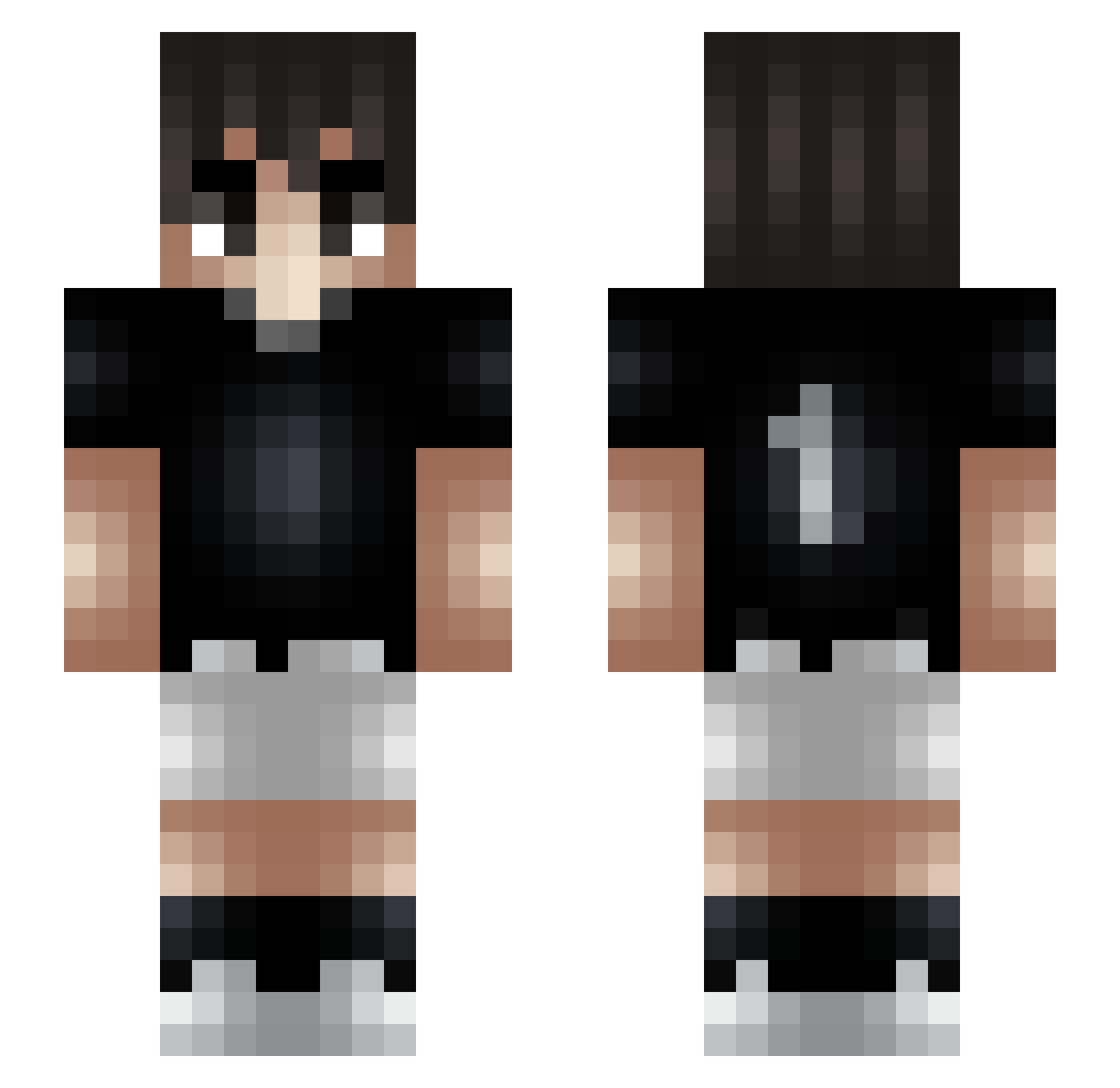60Your_Mother Minecraft skin, front and back view