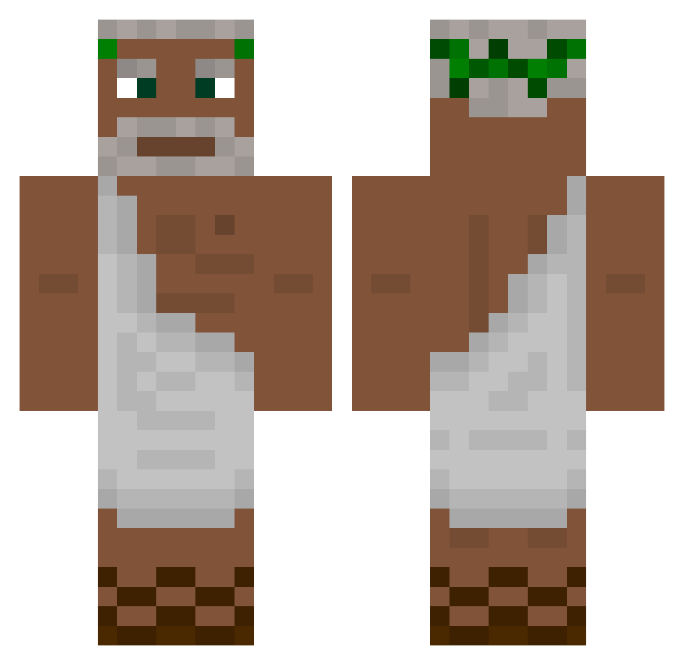 Decemviri Minecraft skin, front and back view