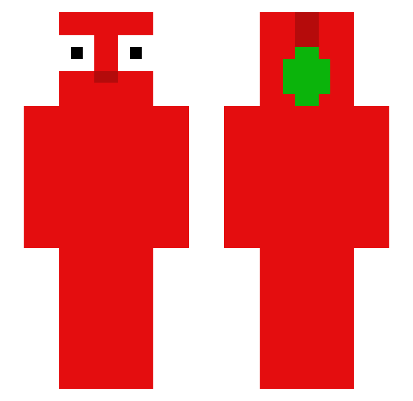 _Tako_yaki Minecraft skin, front and back view