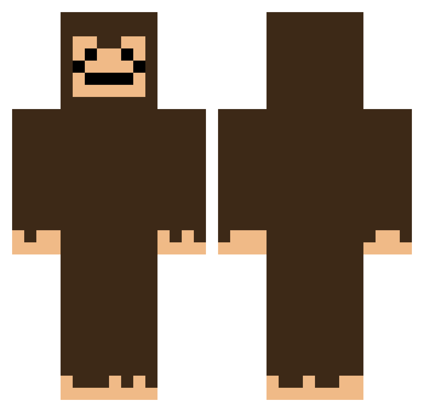 Pipou_0 Minecraft skin, front and back view