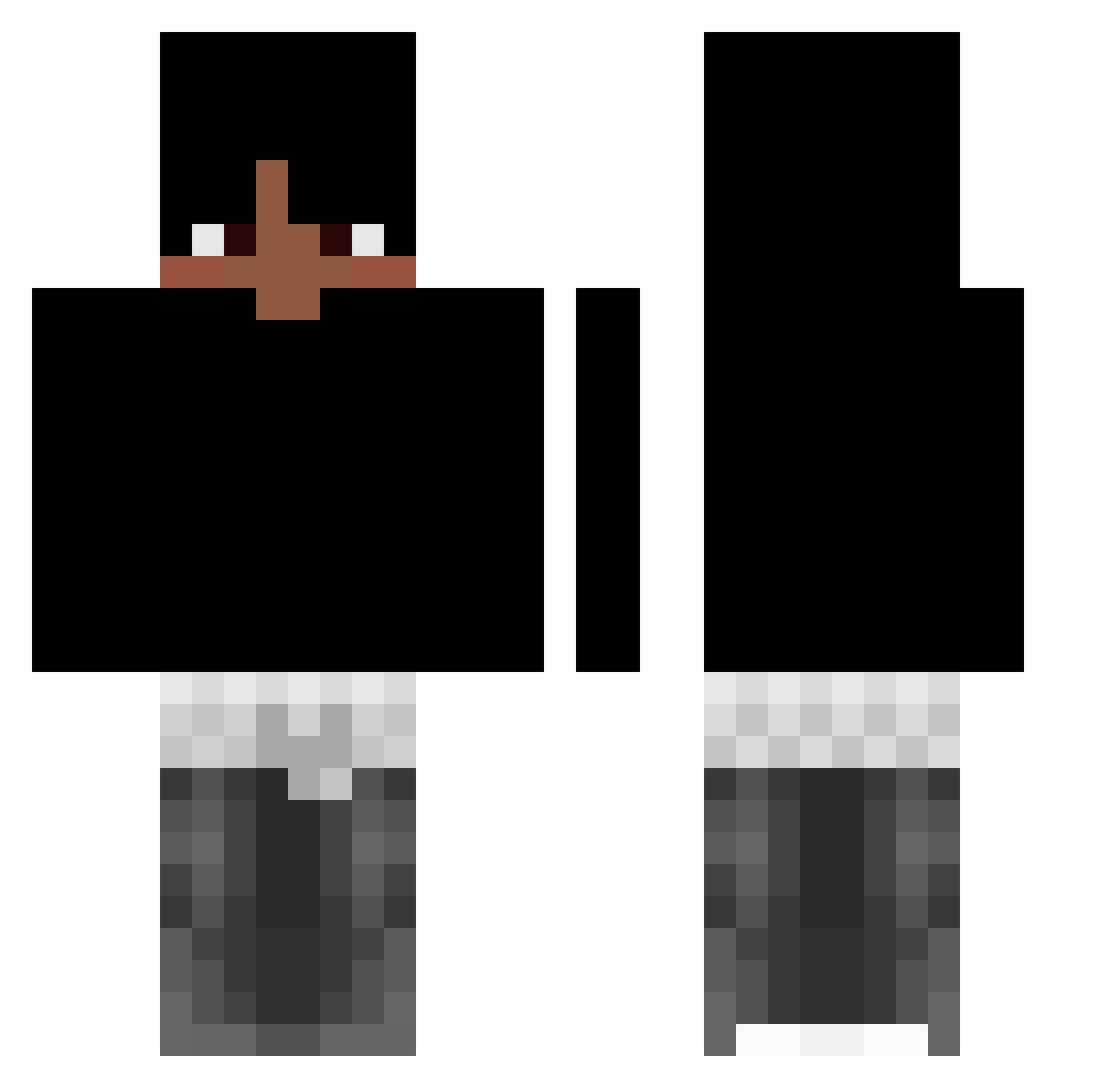 Sv3n4 Minecraft skin, front and back view