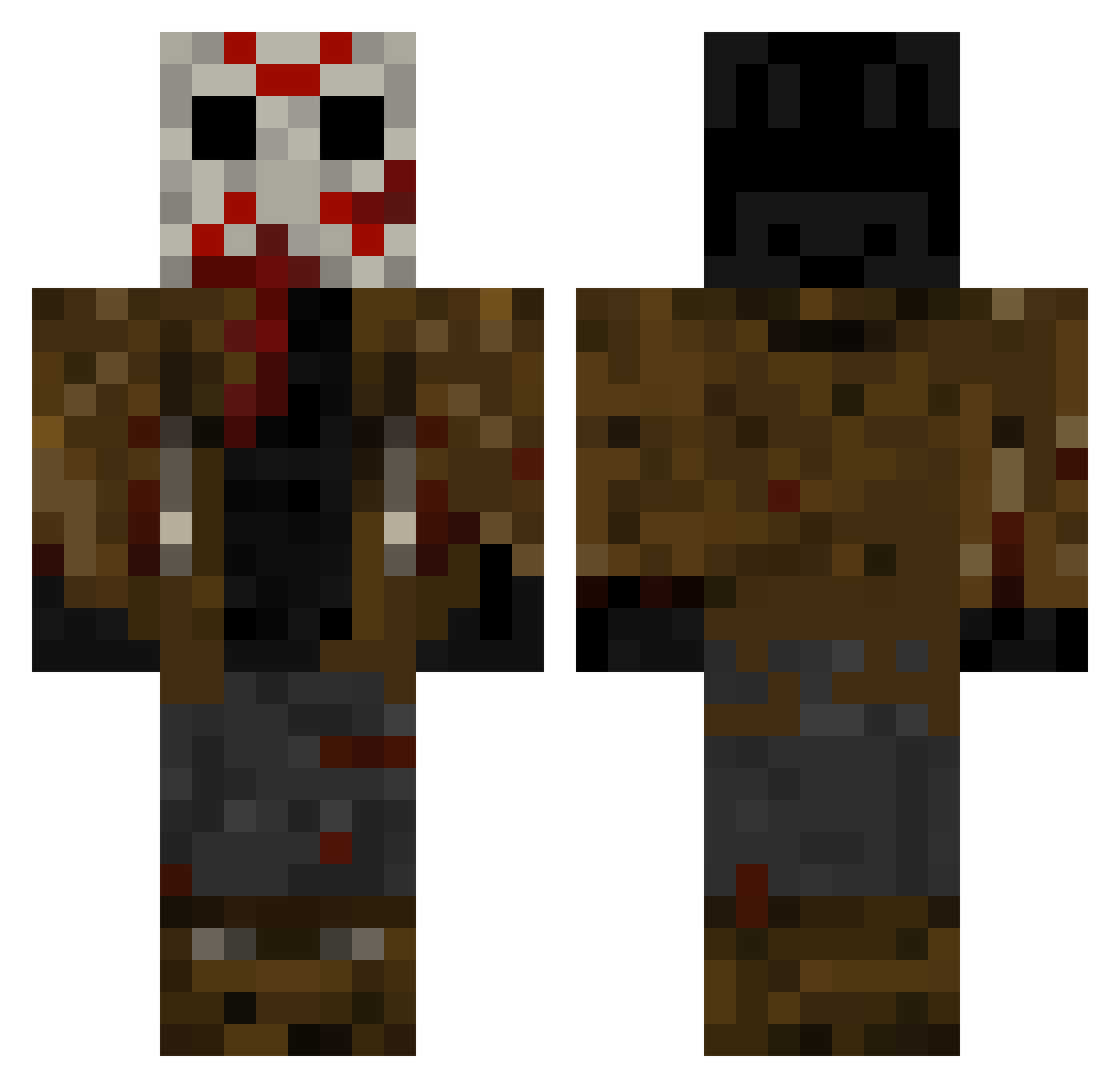 Filip21344 Minecraft skin, front and back view