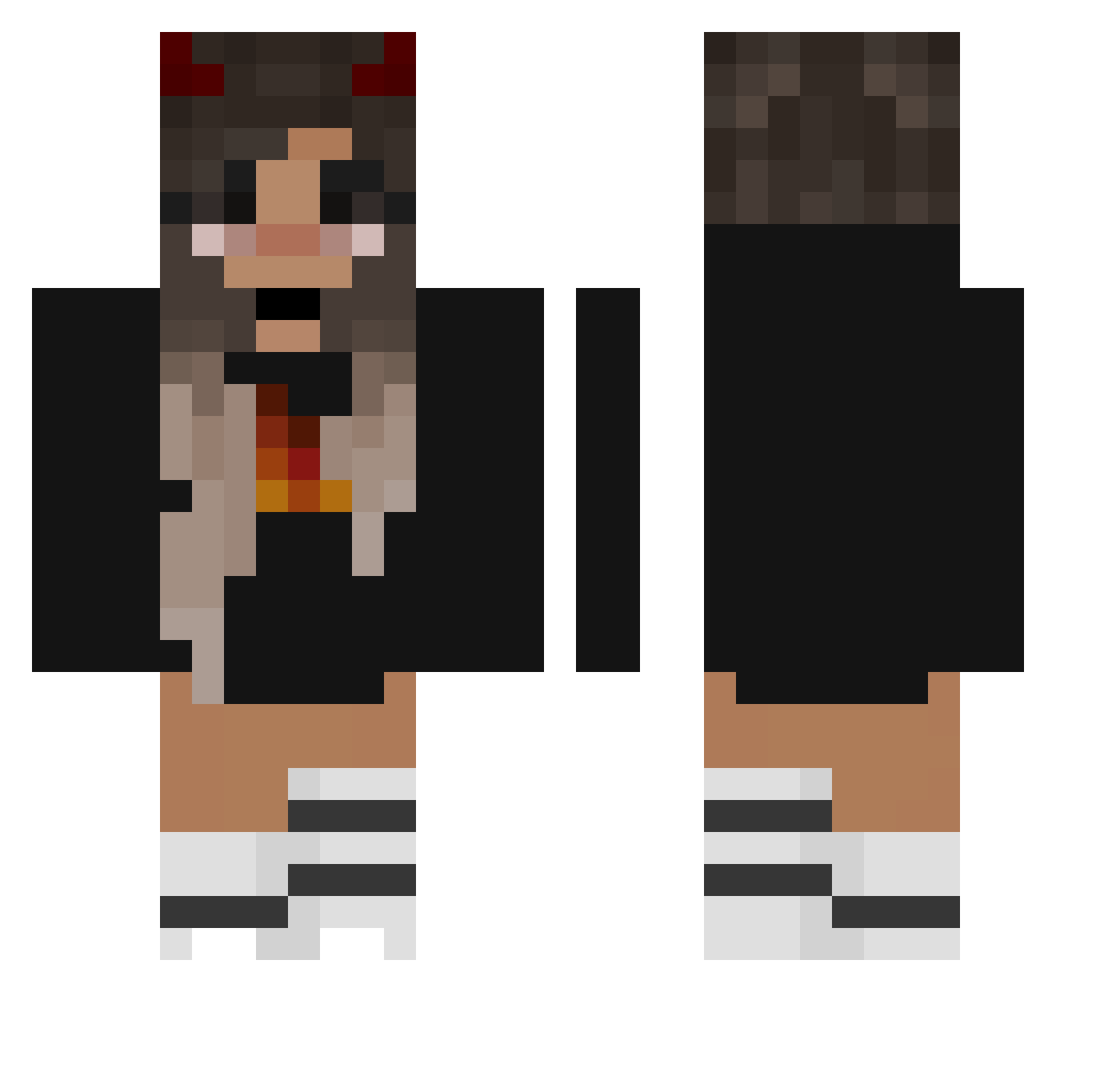 Tonjo69 Minecraft skin, front and back view