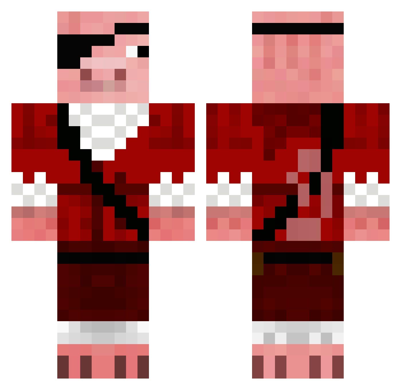 Romijn Minecraft skin, front and back view