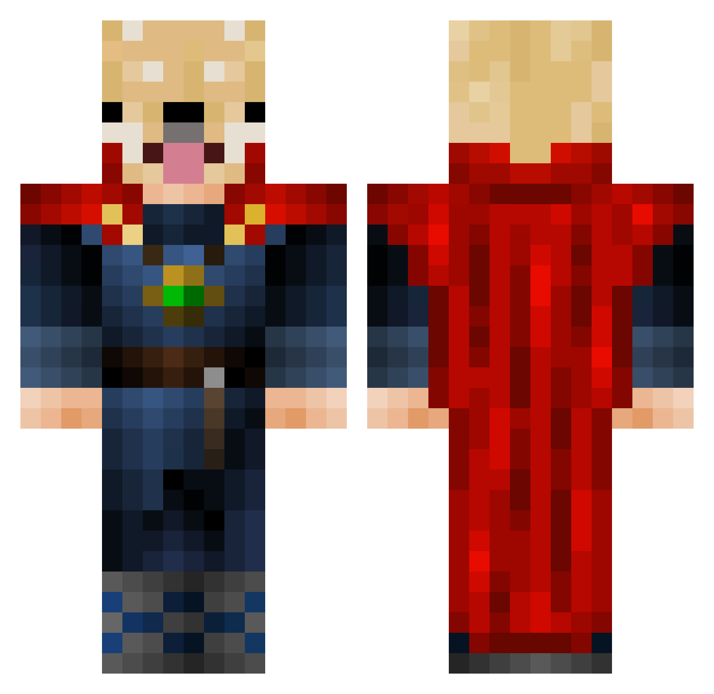 The_Sad_Drag0n Minecraft skin, front and back view