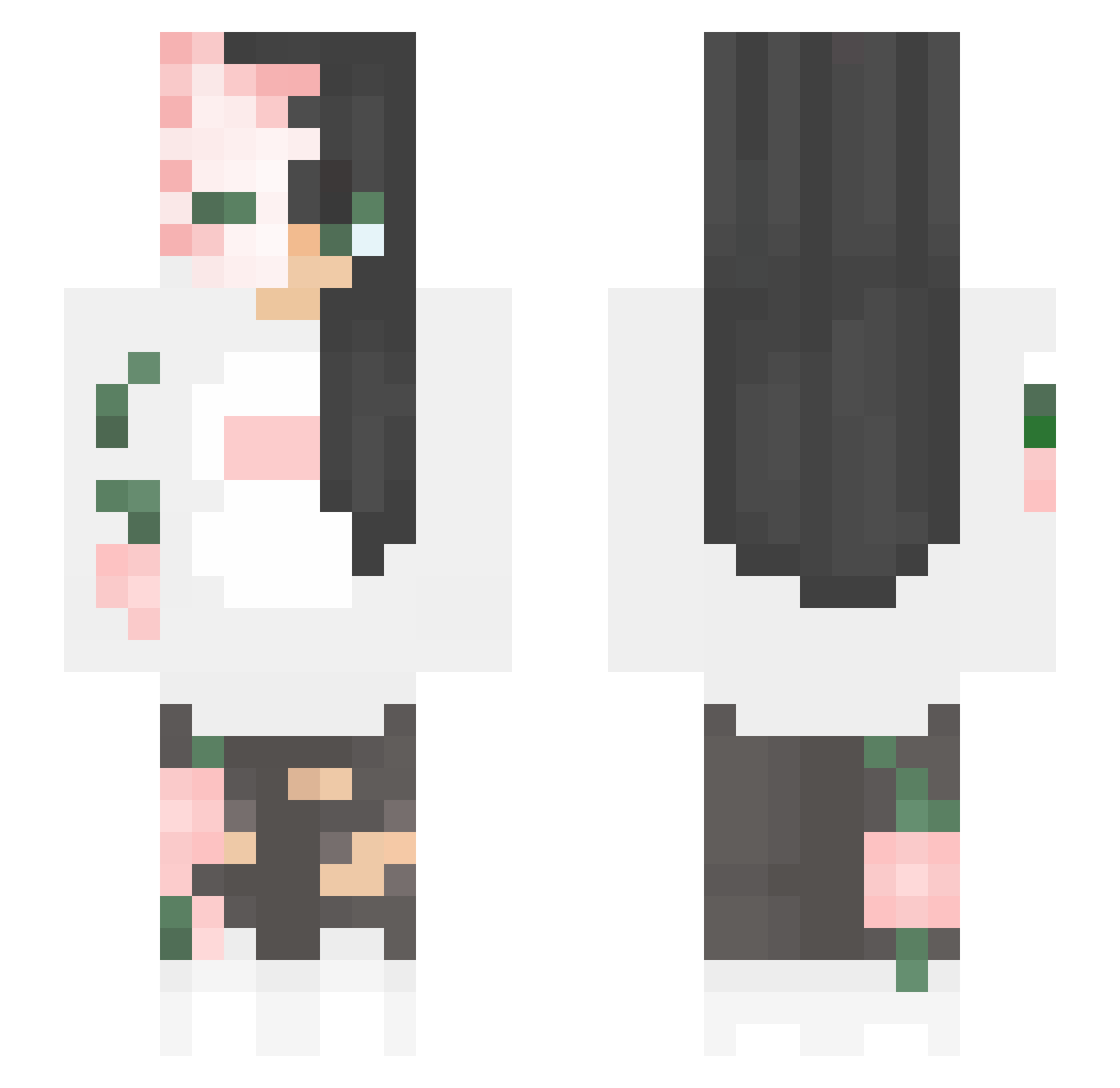 NightOwl277 Minecraft skin, front and back view