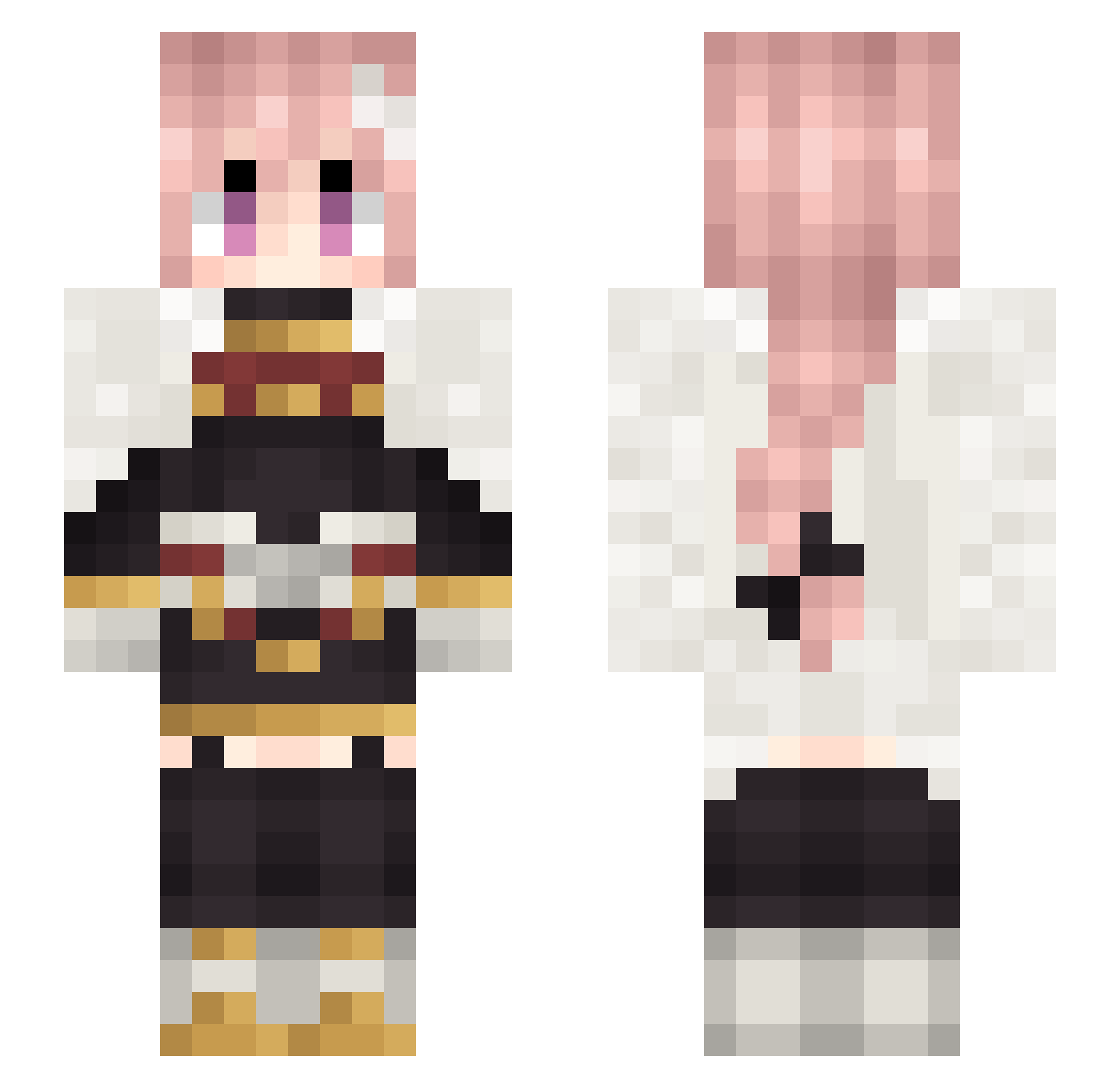 charliissimpp Minecraft skin, front and back view