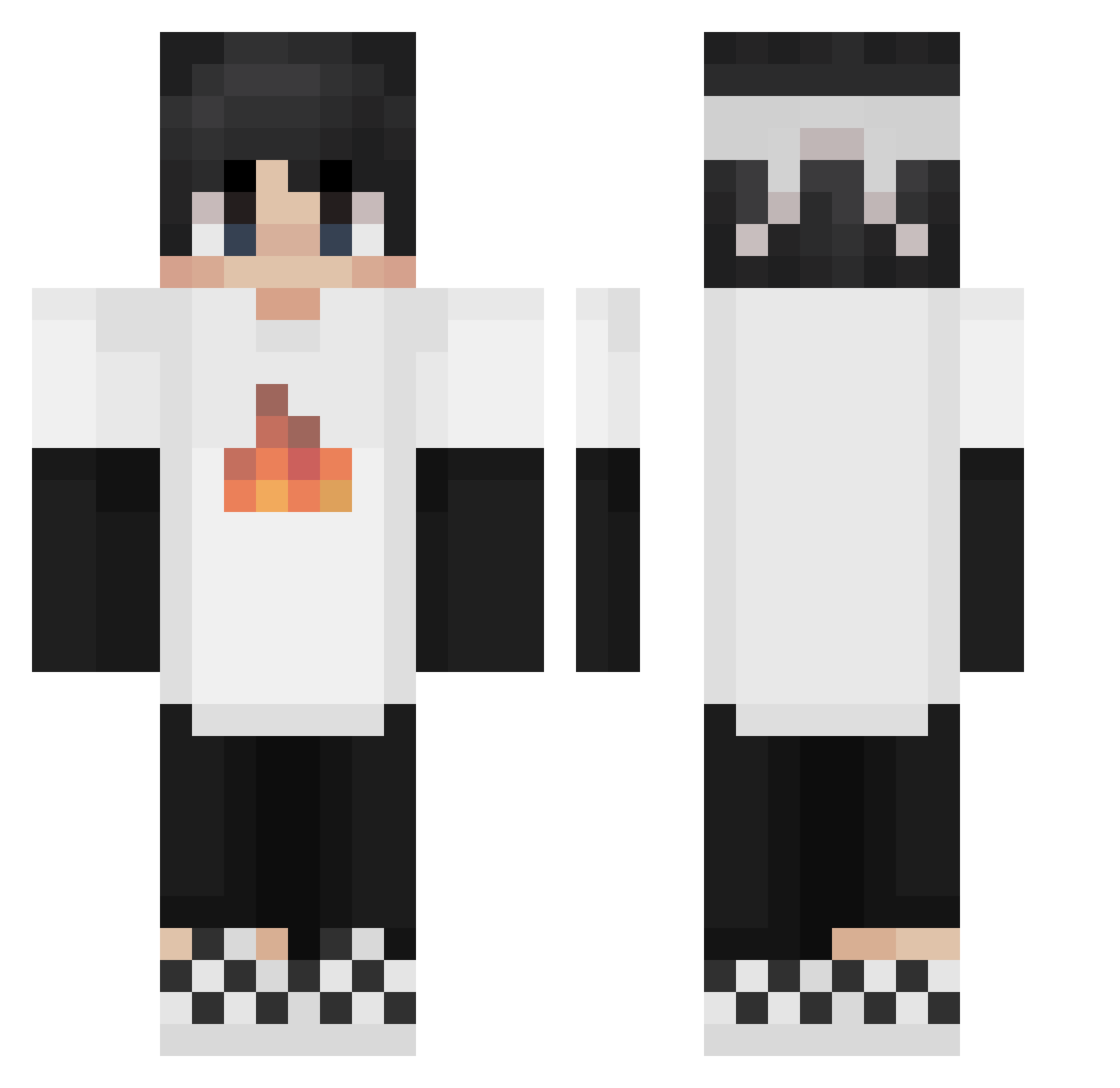 KNOX331 Minecraft skin, front and back view