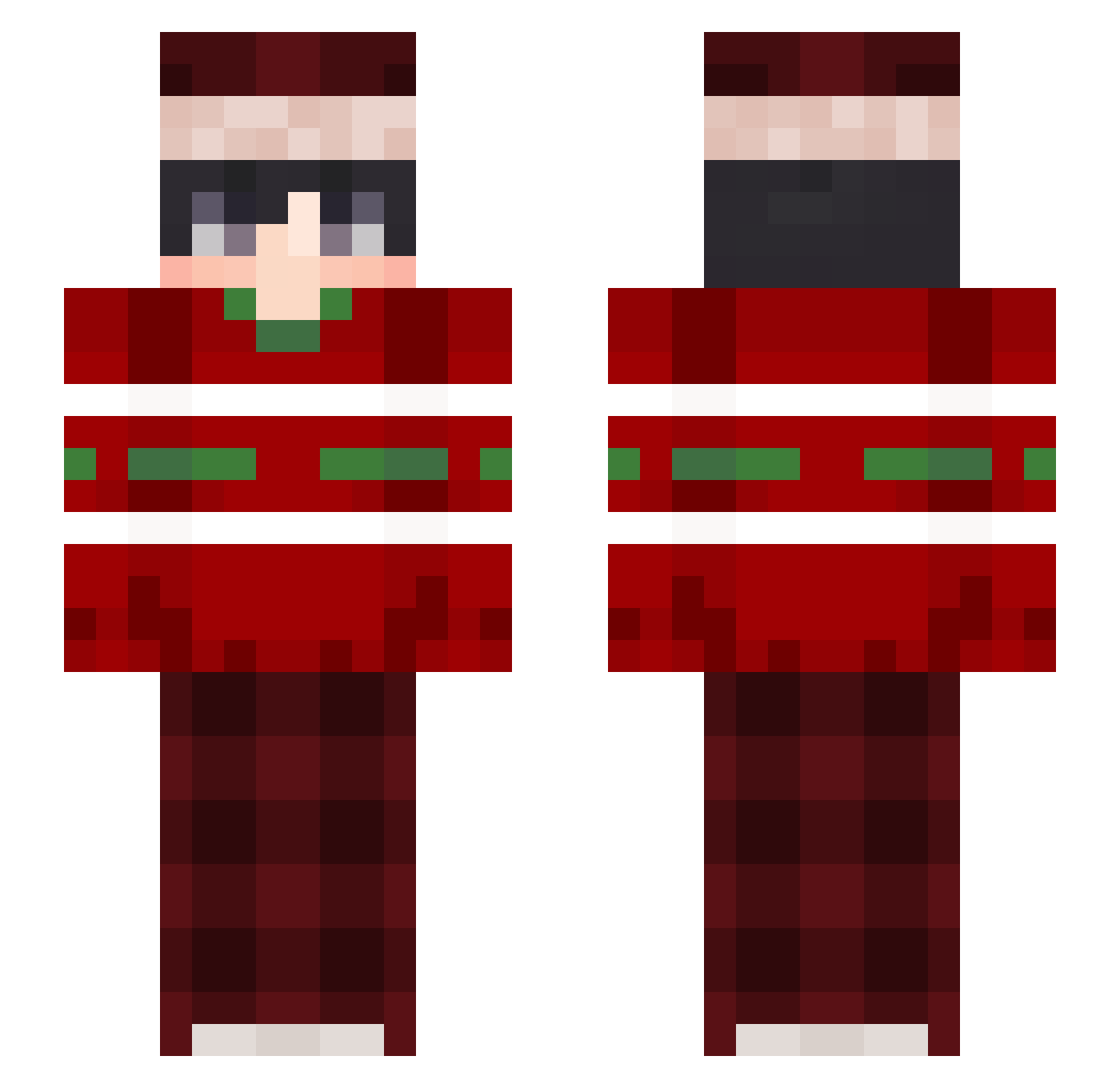 ShaynOff Minecraft skin, front and back view