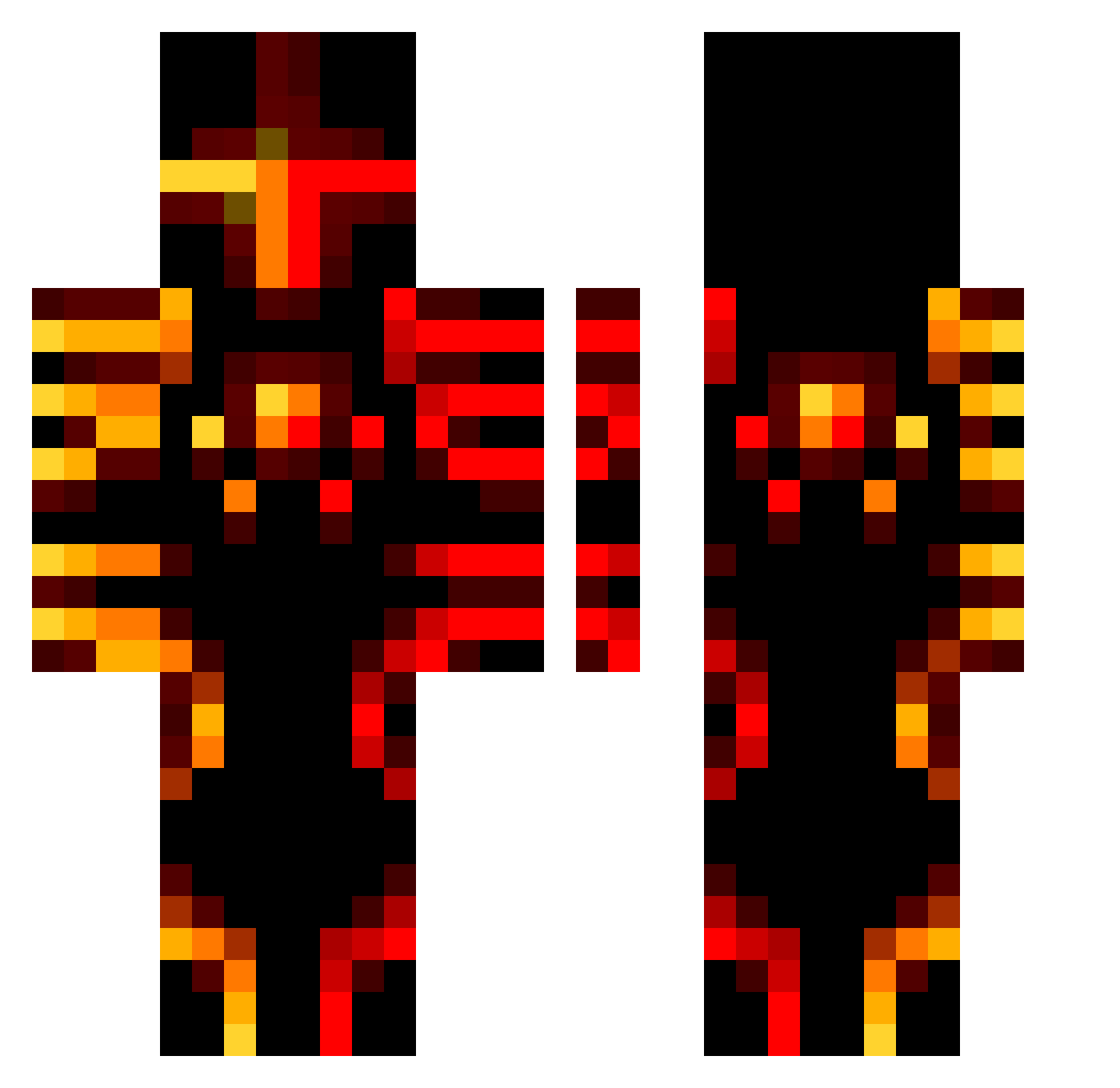 Wolf_44 Minecraft skin, front and back view