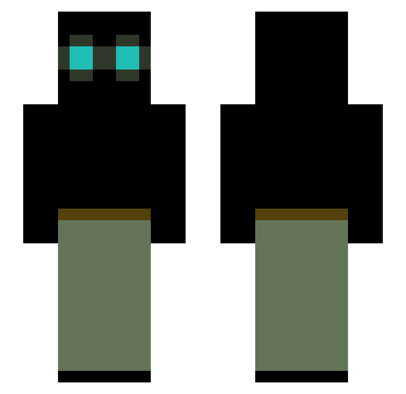 JulioSteamTT Minecraft skin, front and back view