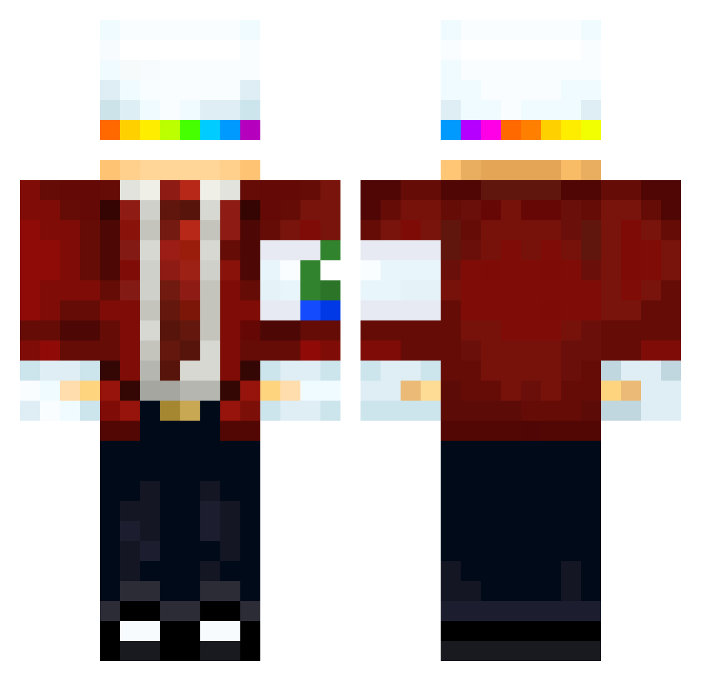 uglykud66 Minecraft skin, front and back view