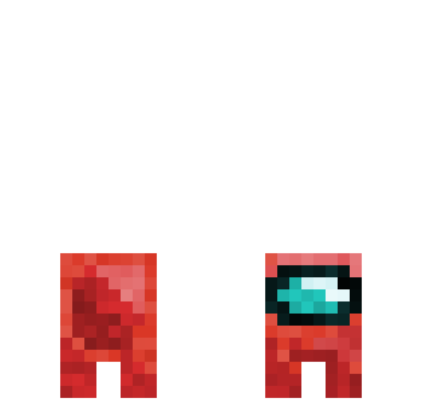 ZymFishu Minecraft skin, front and back view