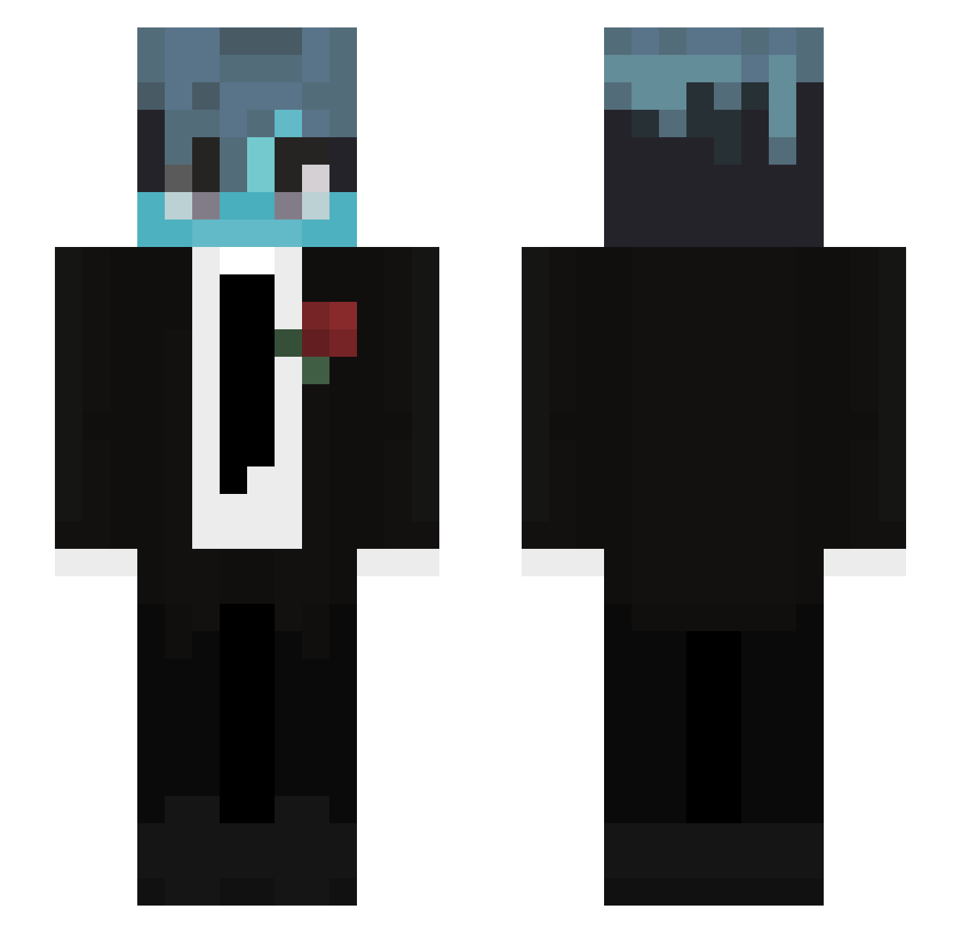 ItsCataclyx Minecraft skin, front and back view