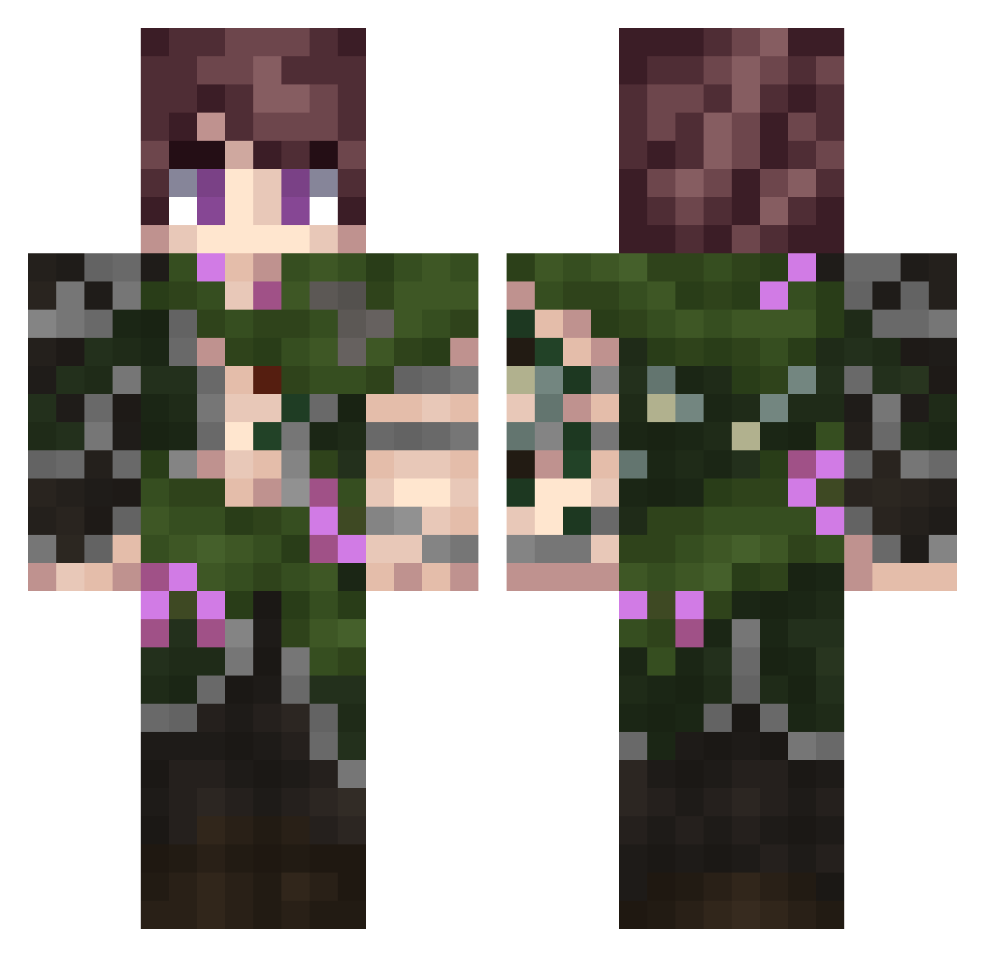 ikman76 Minecraft skin, front and back view