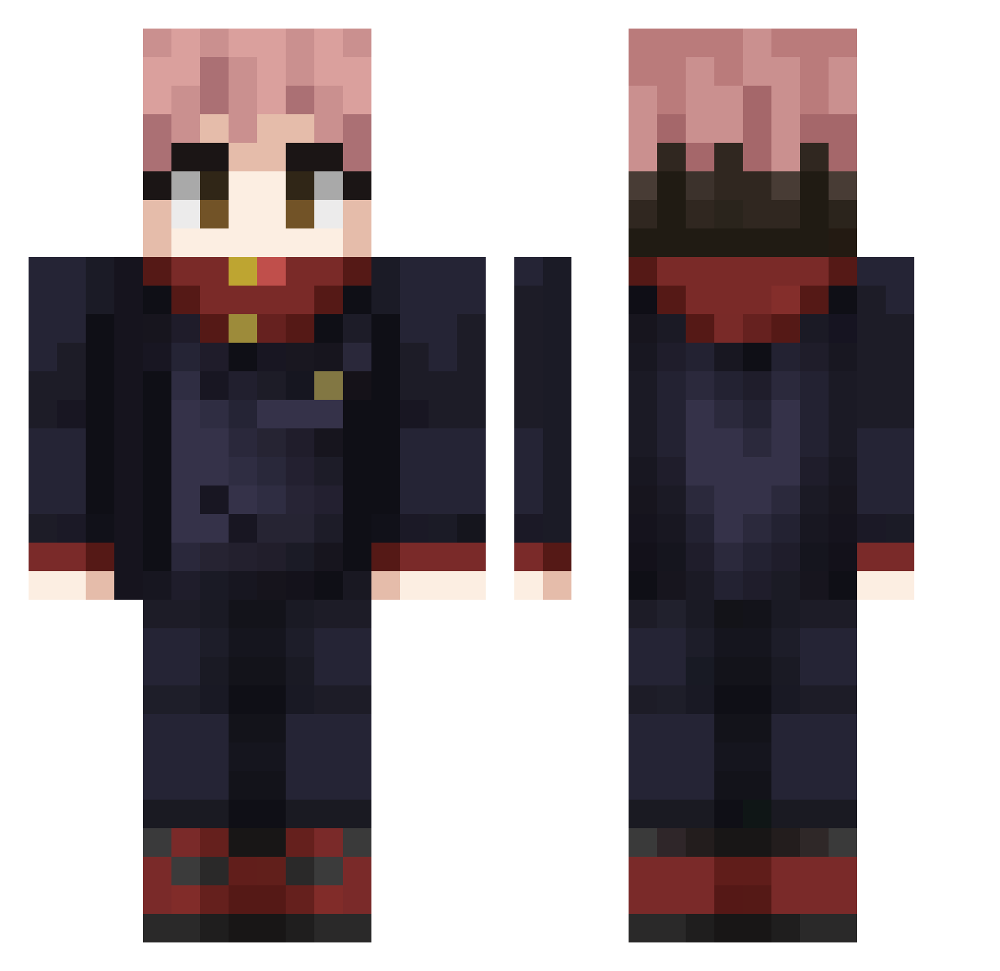 DukesKaBoom Minecraft skin, front and back view
