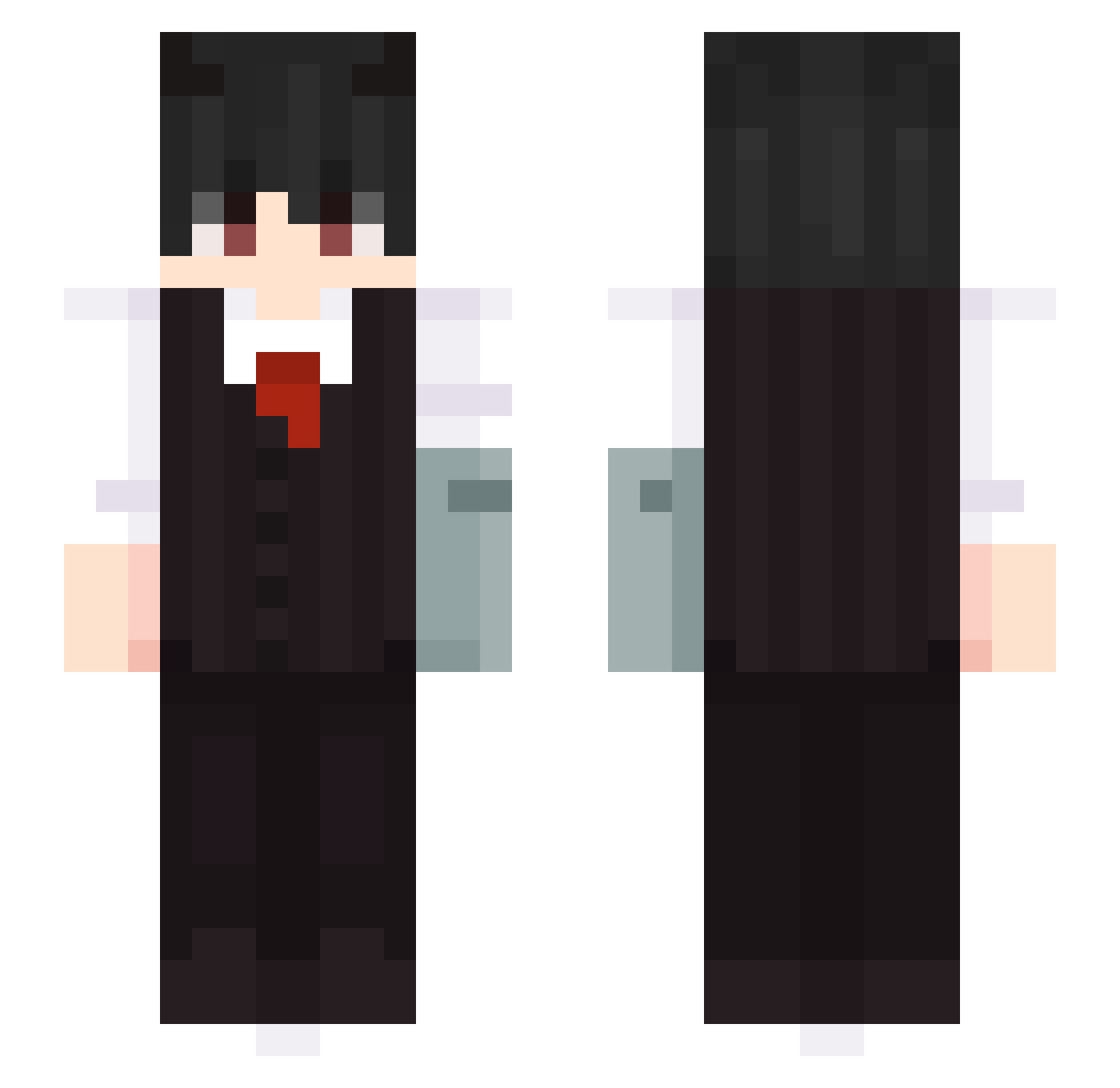 Sockratrees Minecraft skin, front and back view