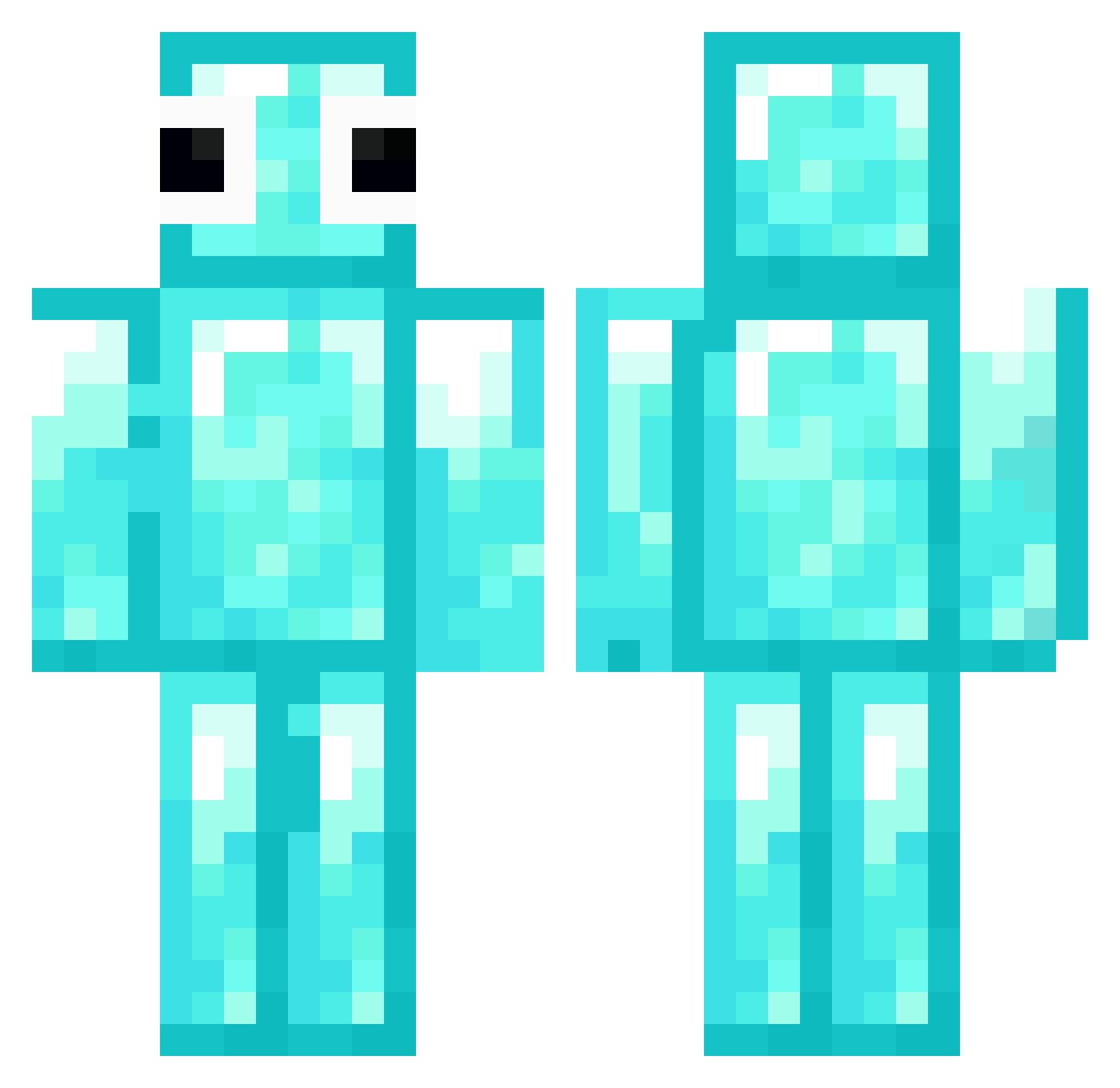 STXCKYMAN Minecraft skin, front and back view