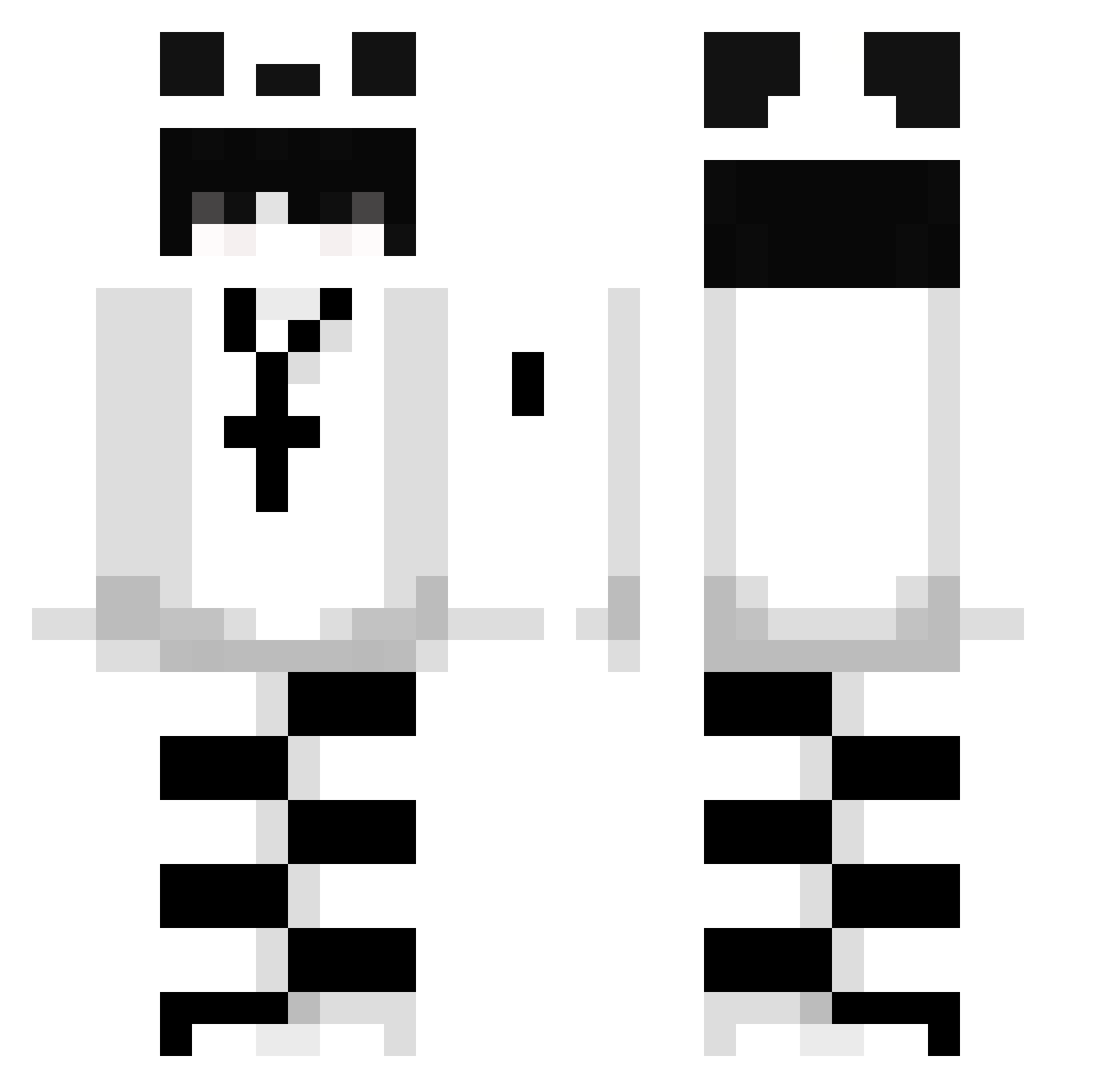 ItsRealVinco Minecraft skin, front and back view
