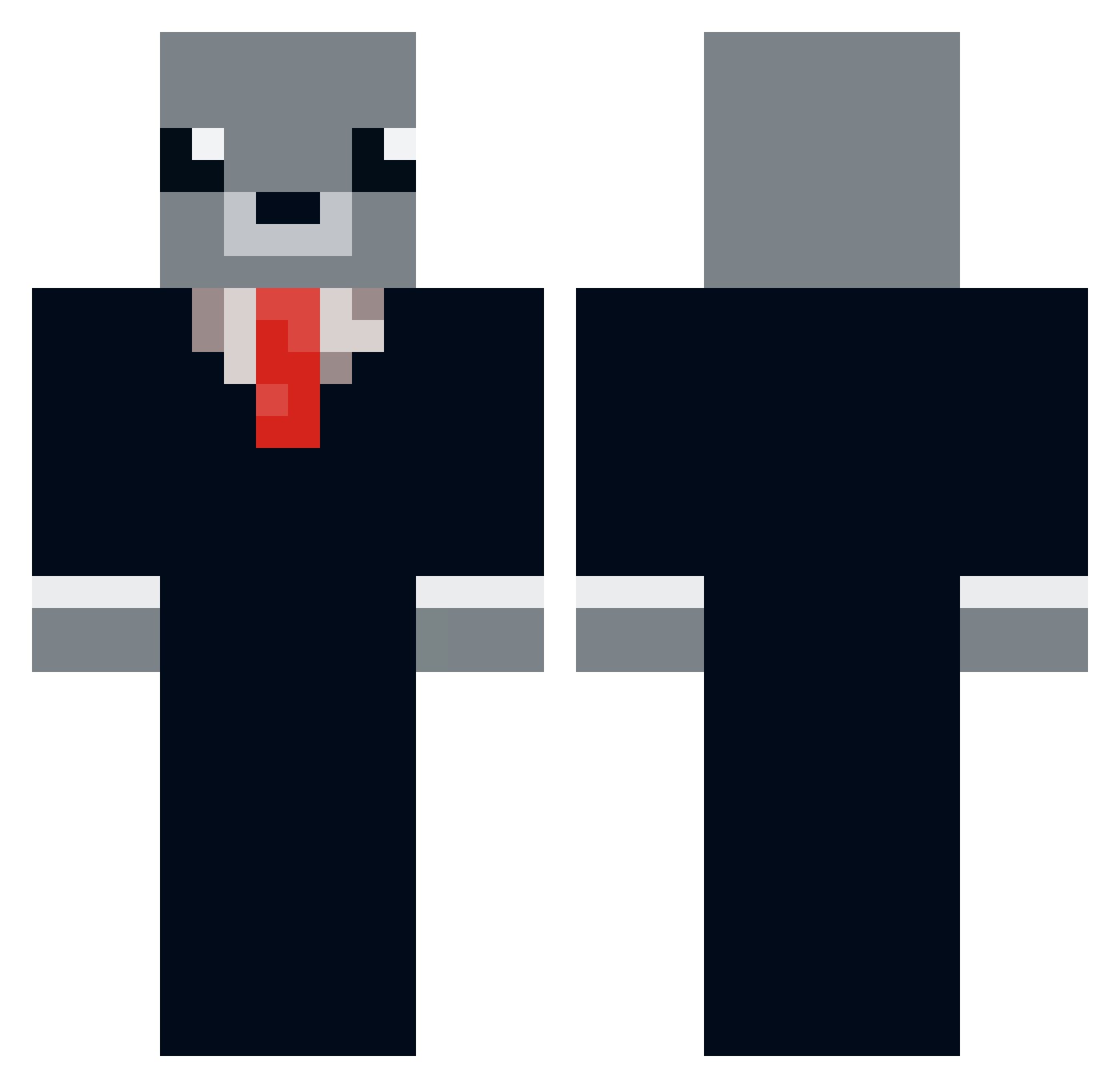 XxDaviiiDxX Minecraft skin, front and back view