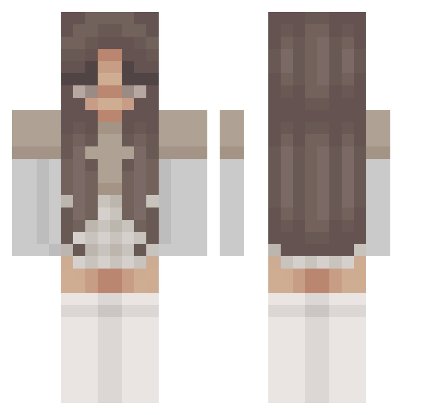Rehod Minecraft skin, front and back view