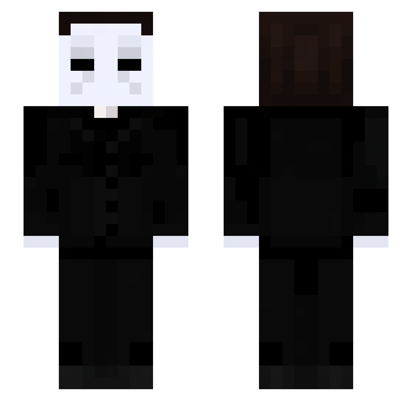 ChadPyke Minecraft skin, front and back view
