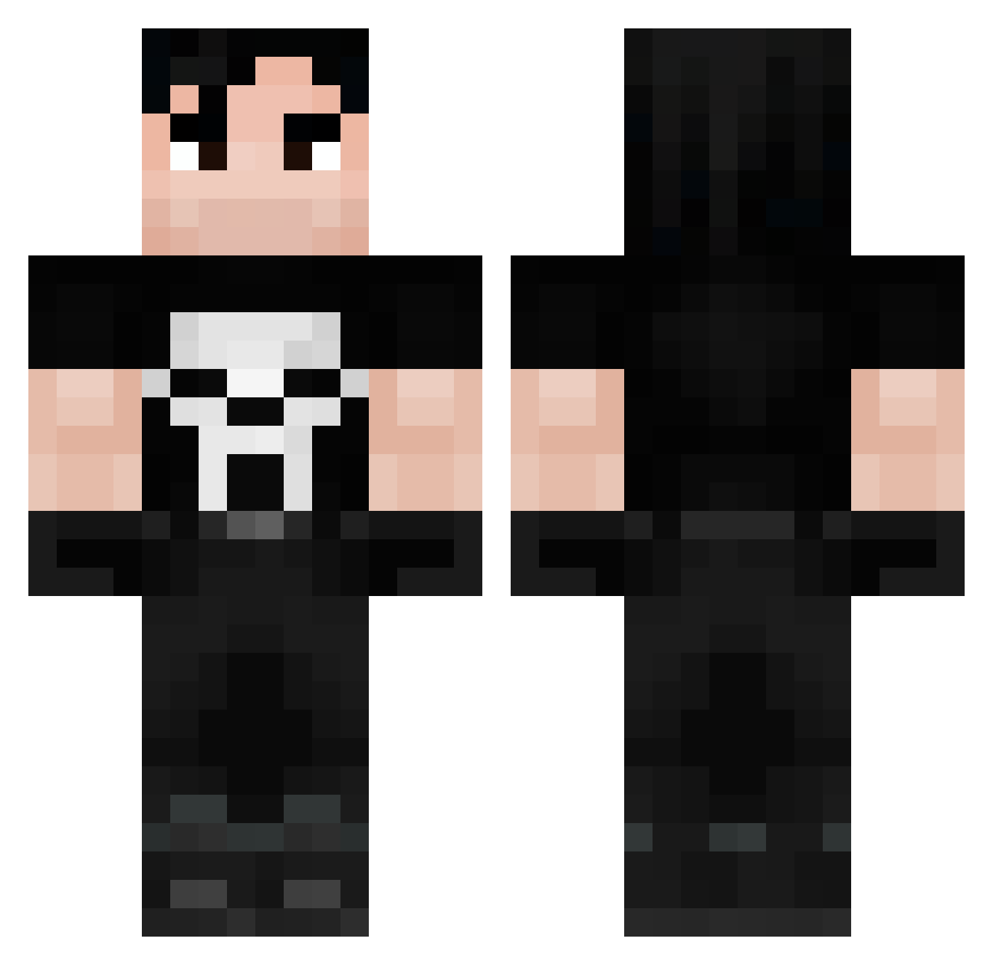 0Fall Minecraft skin, front and back view