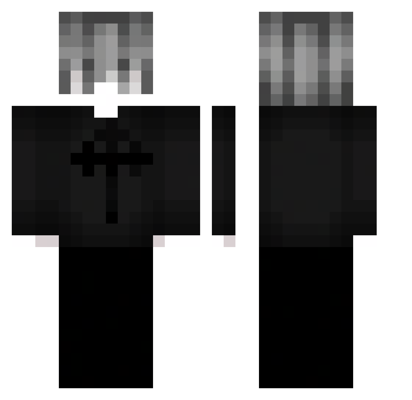 ProPiesKuba123 Minecraft skin, front and back view