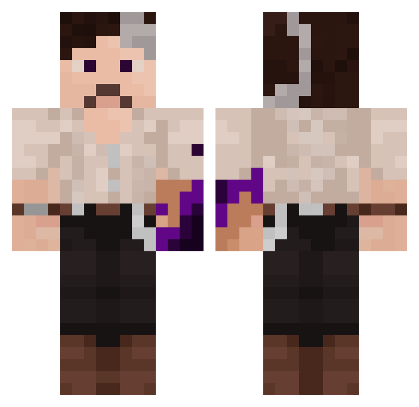 glory099 Minecraft skin, front and back view