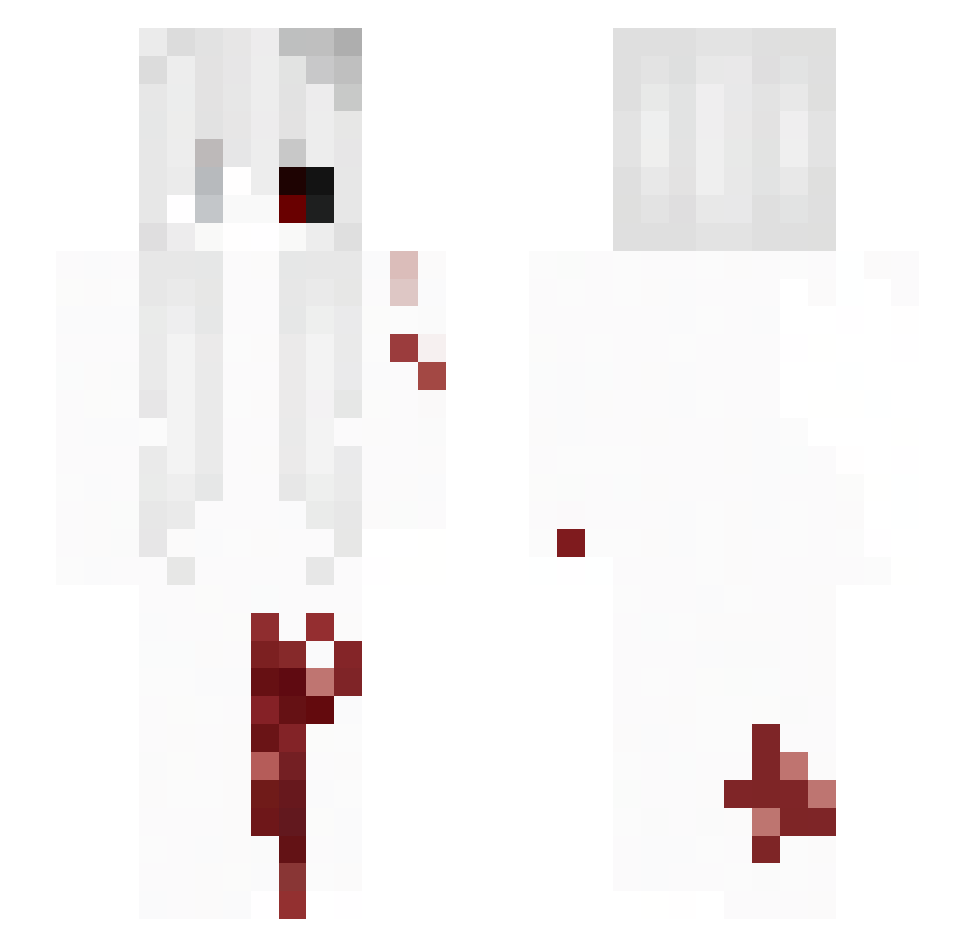 insanical Minecraft skin, front and back view