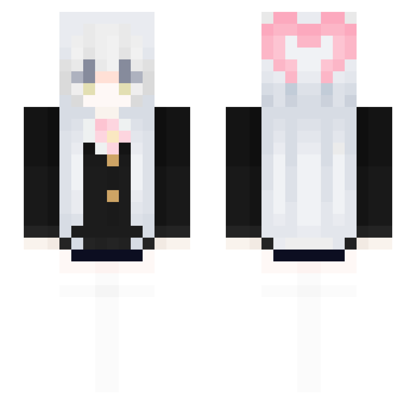 Gyuhyuk Minecraft skin, front and back view