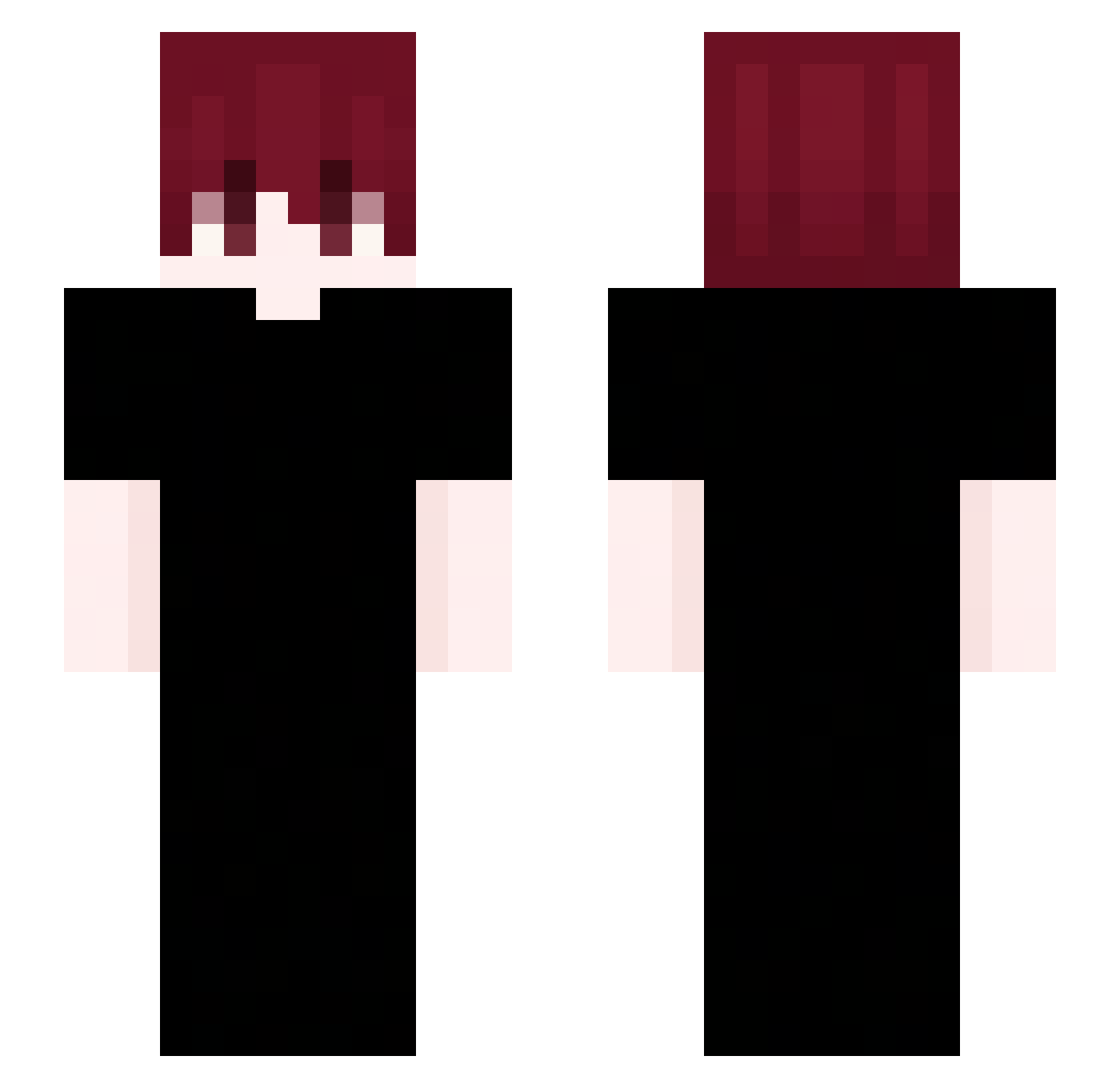 sakset_ Minecraft skin, front and back view