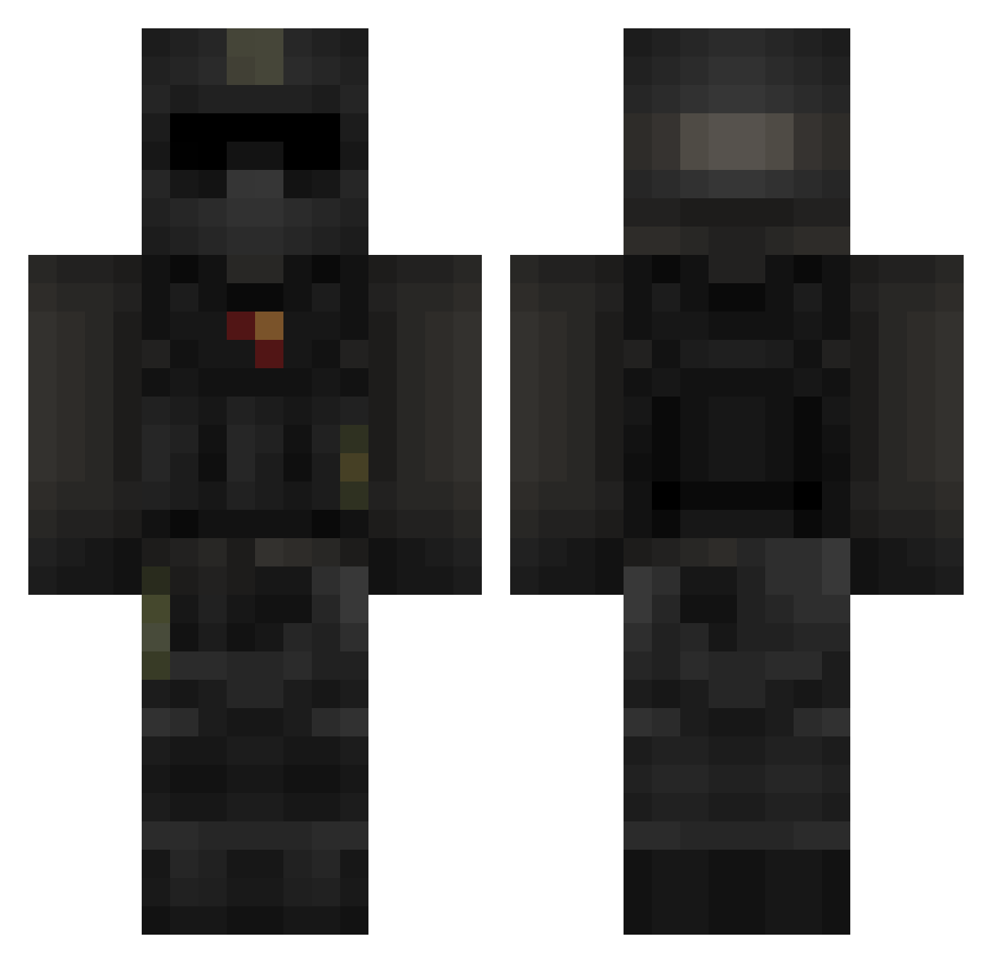 Stupsmc Minecraft skin, front and back view