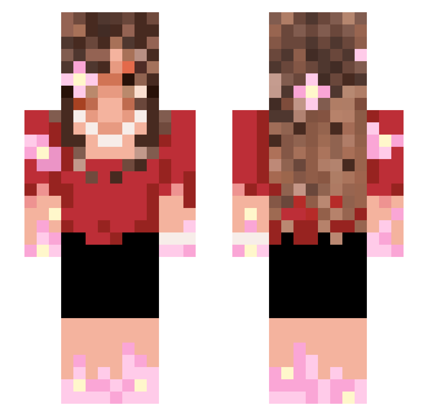 ST4RGRL_ Minecraft skin, front and back view