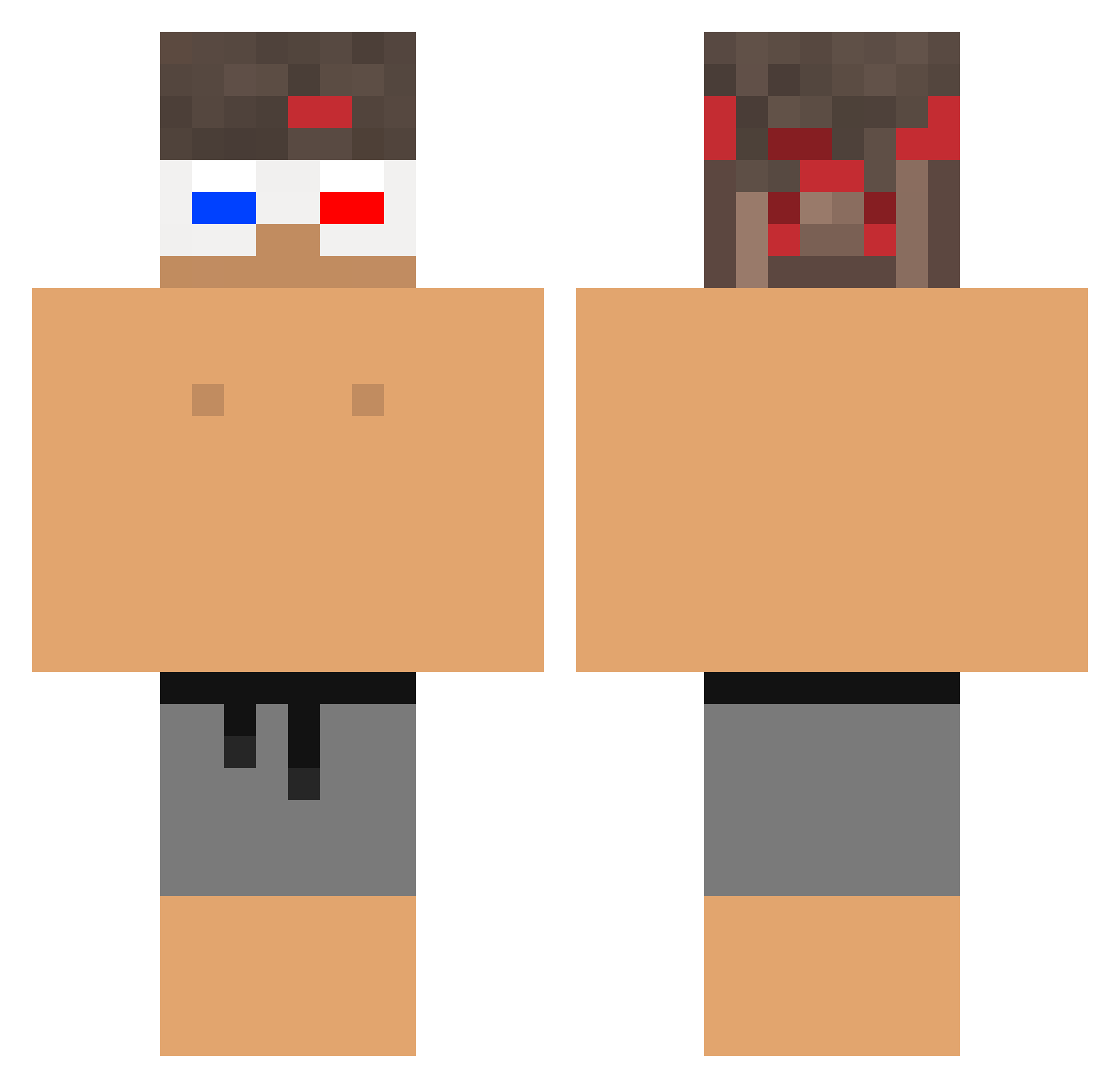 forzinbr Minecraft skin, front and back view