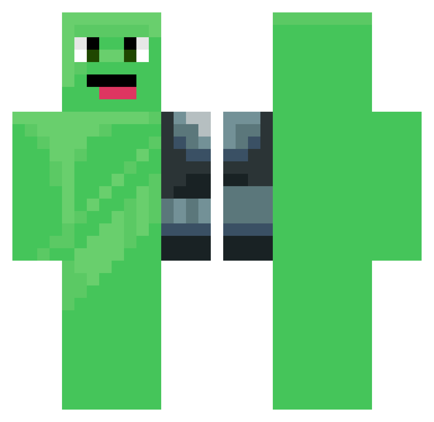 Lackerkay Minecraft skin, front and back view