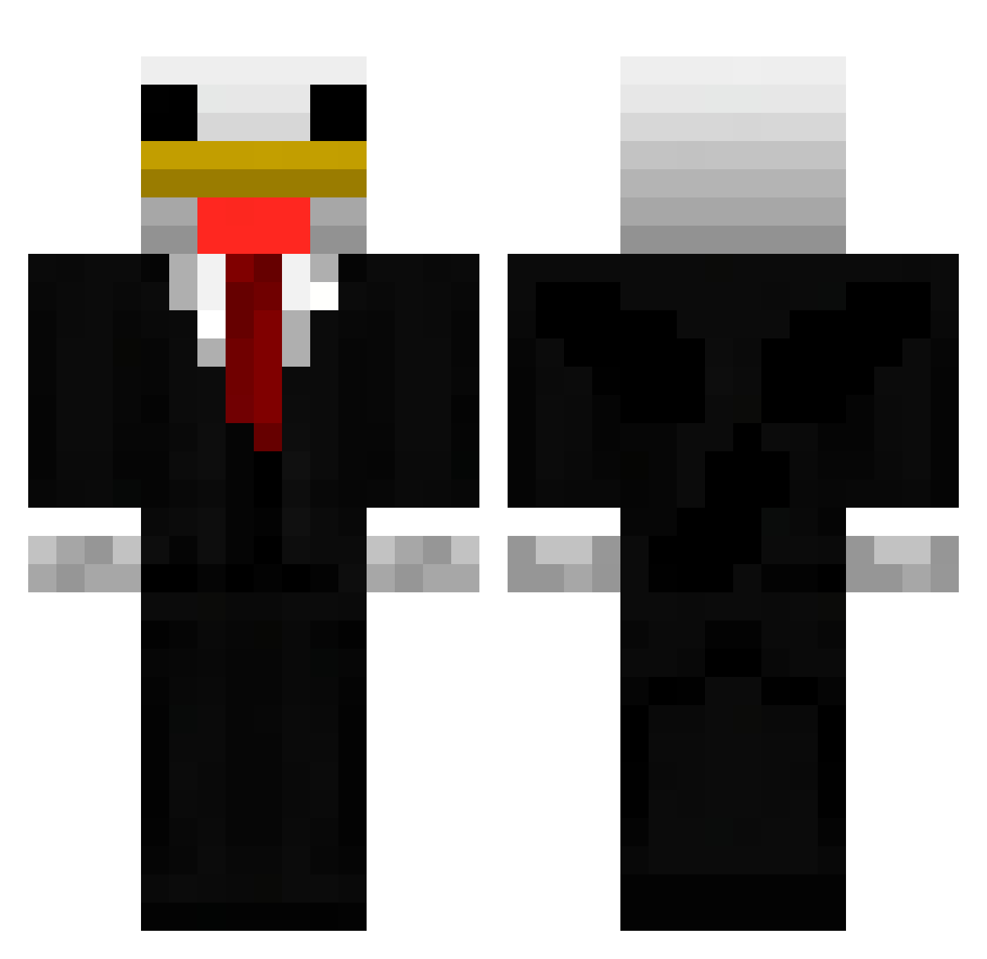 SlurtchZz Minecraft skin, front and back view