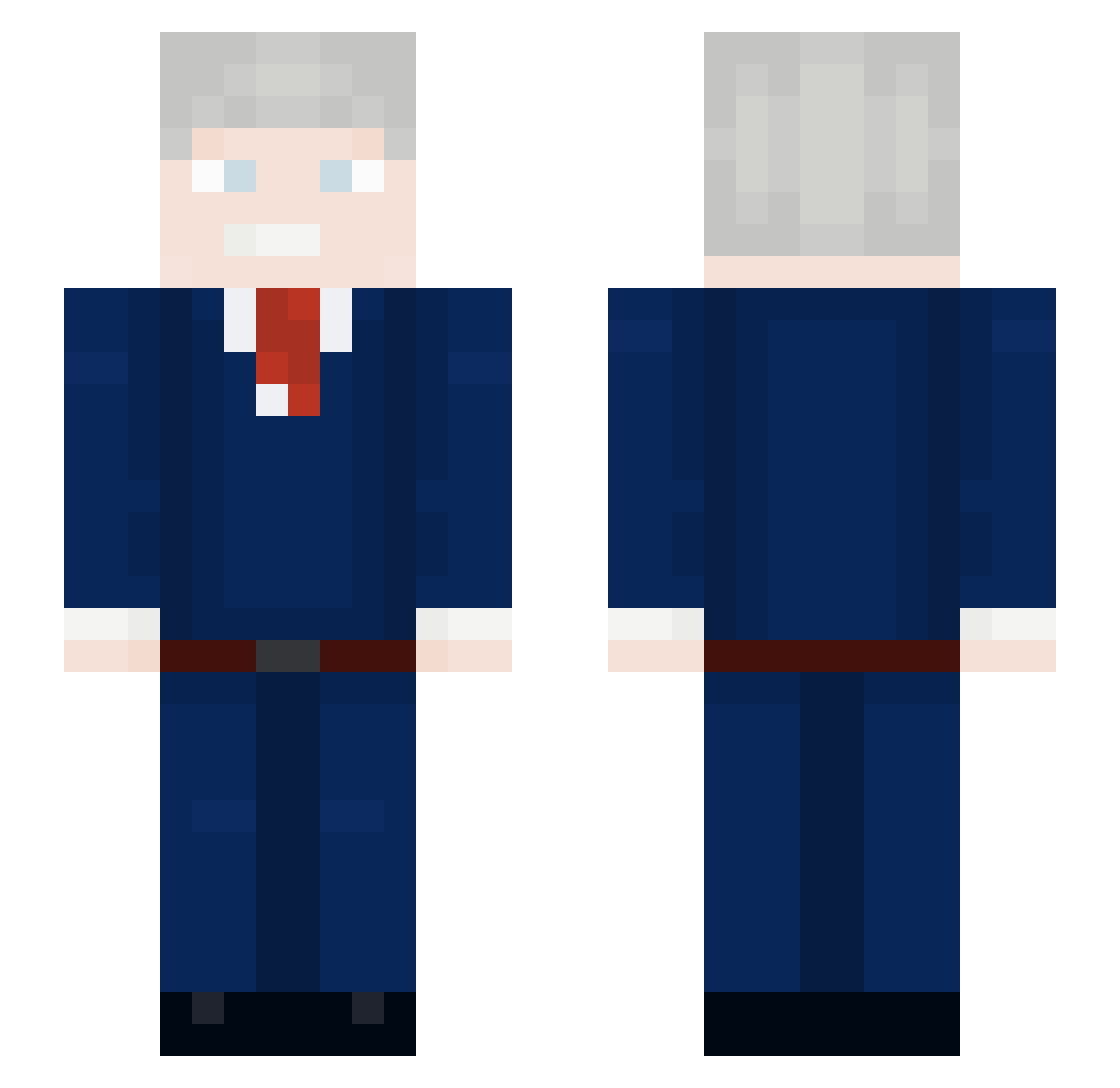 calimongo Minecraft skin, front and back view
