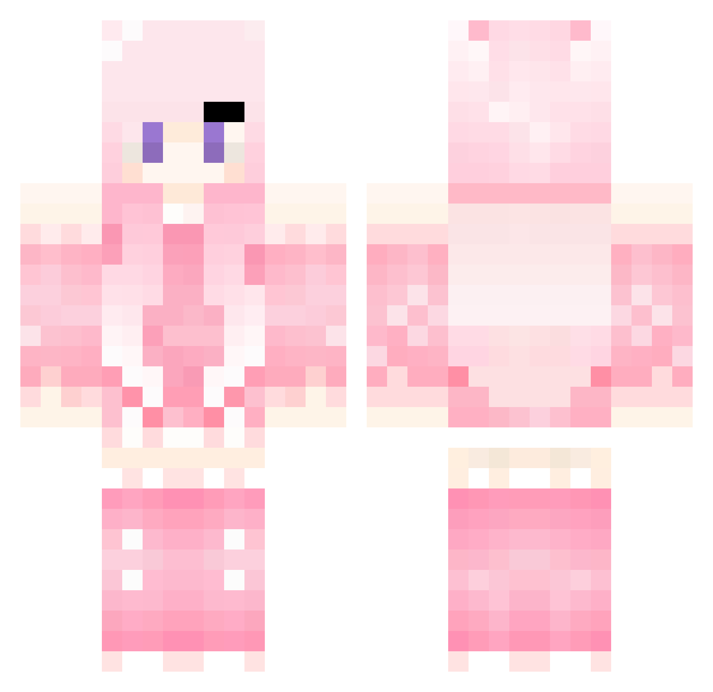Sorakiita Minecraft skin, front and back view