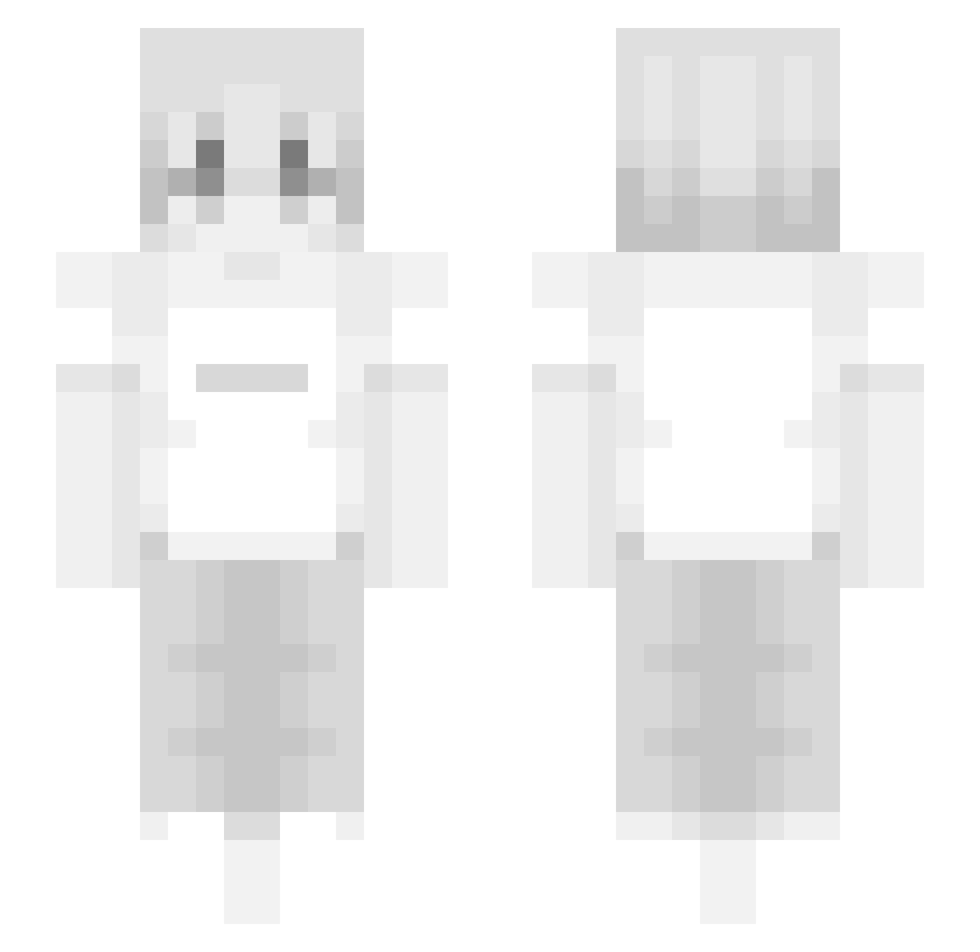 Chemicekk Minecraft skin, front and back view