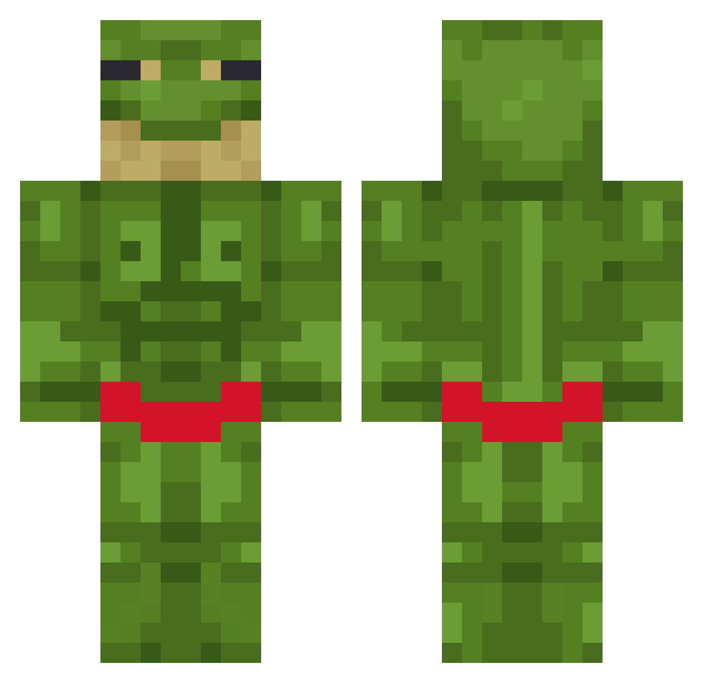 NappaKH Minecraft skin, front and back view