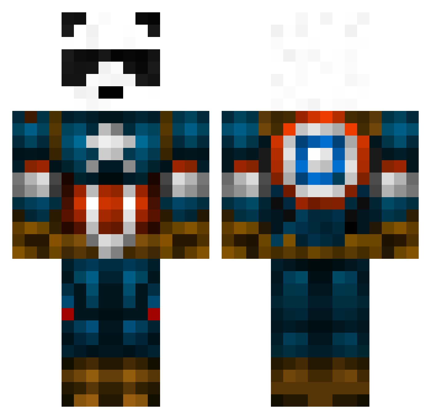 Buunk07 Minecraft skin, front and back view