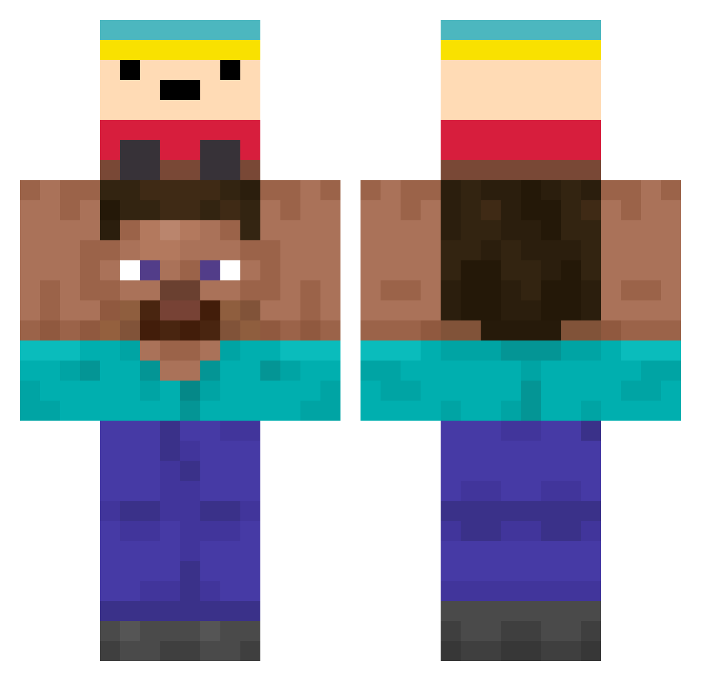 ElMono699 Minecraft skin, front and back view