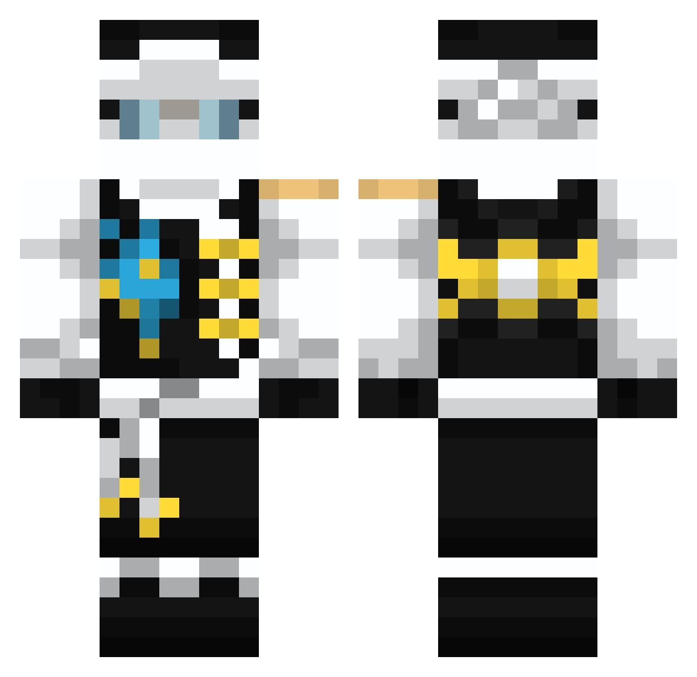 Loafys Minecraft skin, front and back view
